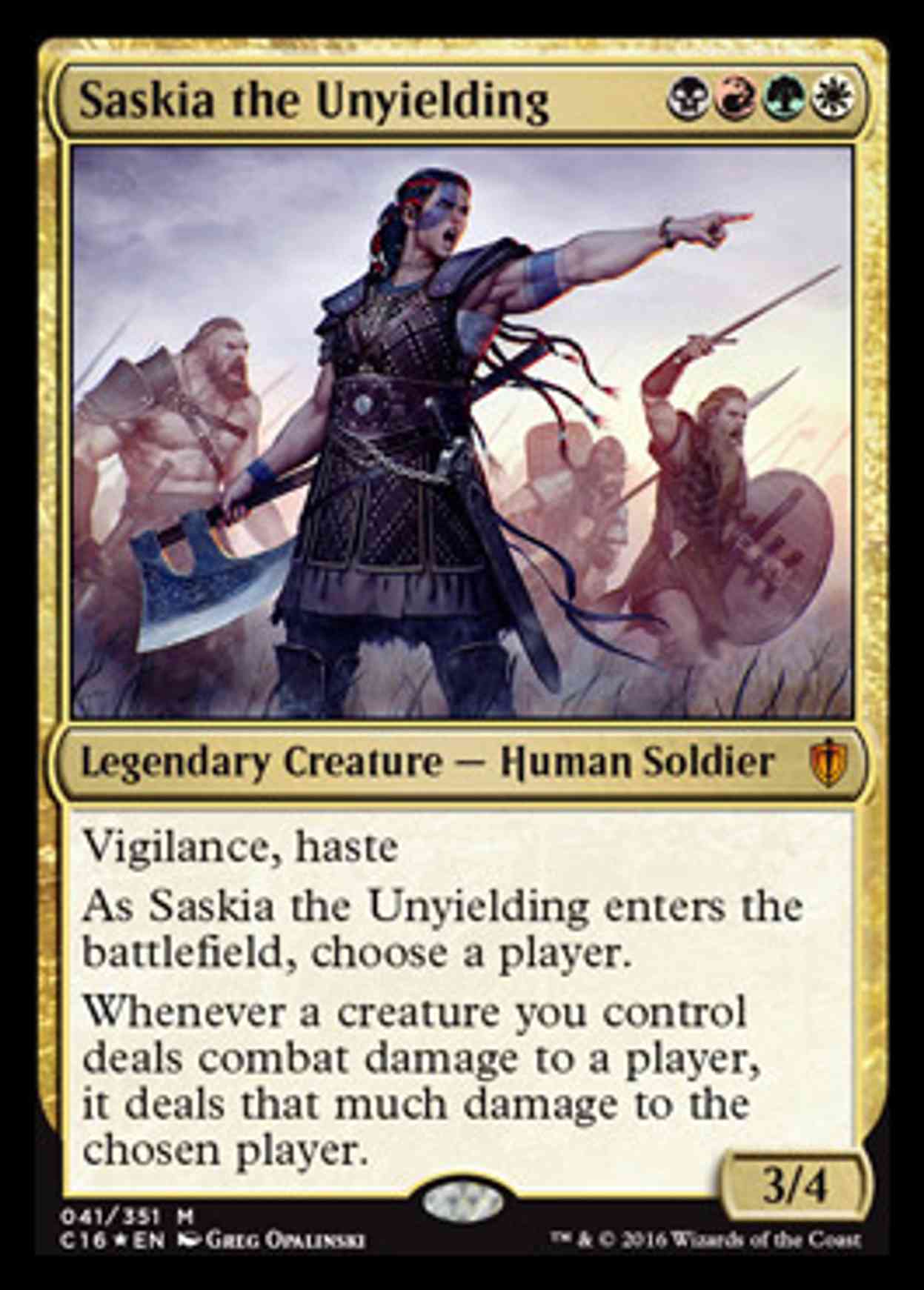 Saskia the Unyielding magic card front