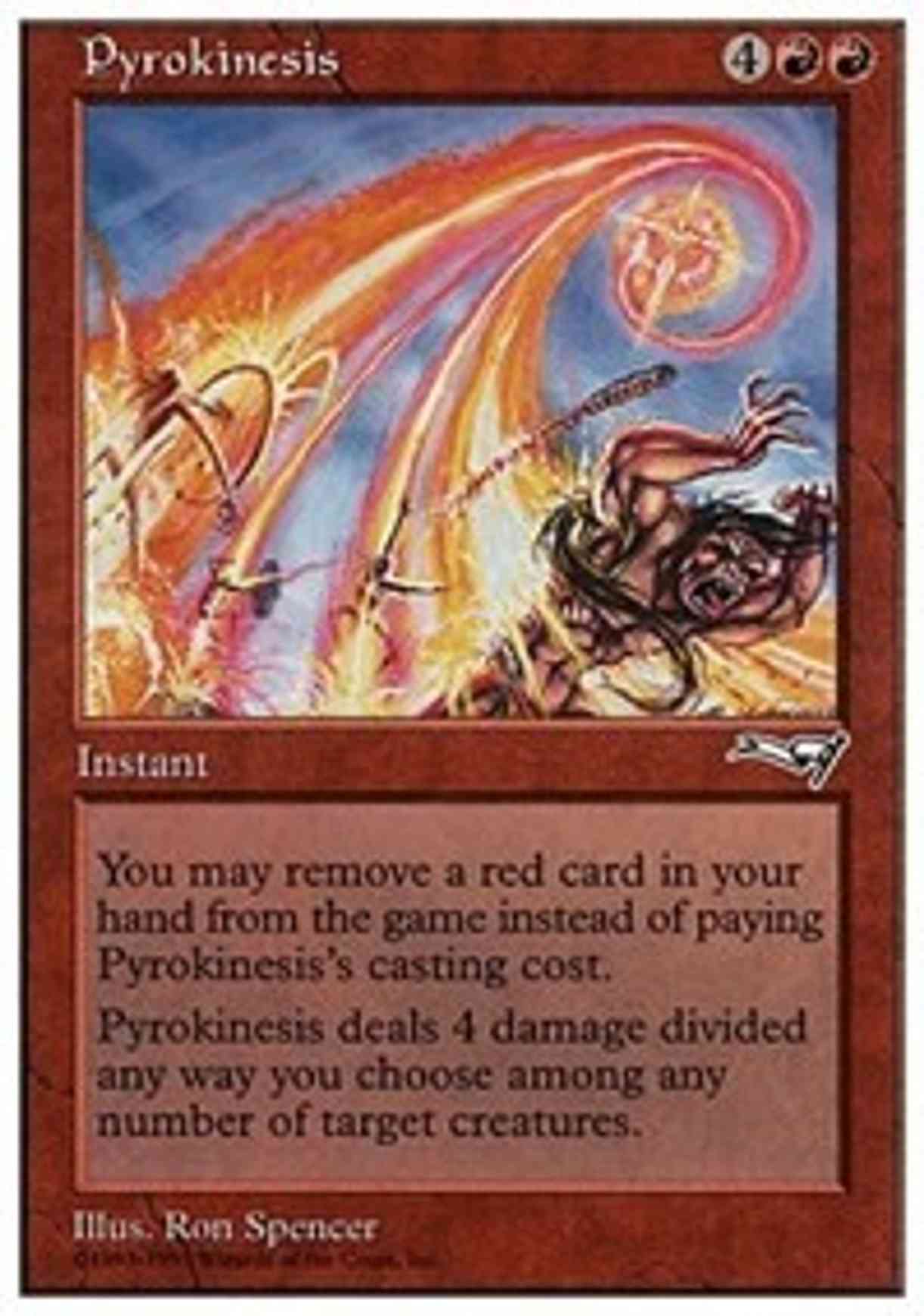 Pyrokinesis magic card front