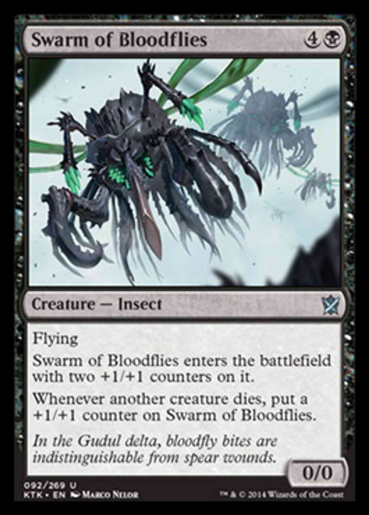Swarm of Bloodflies magic card front
