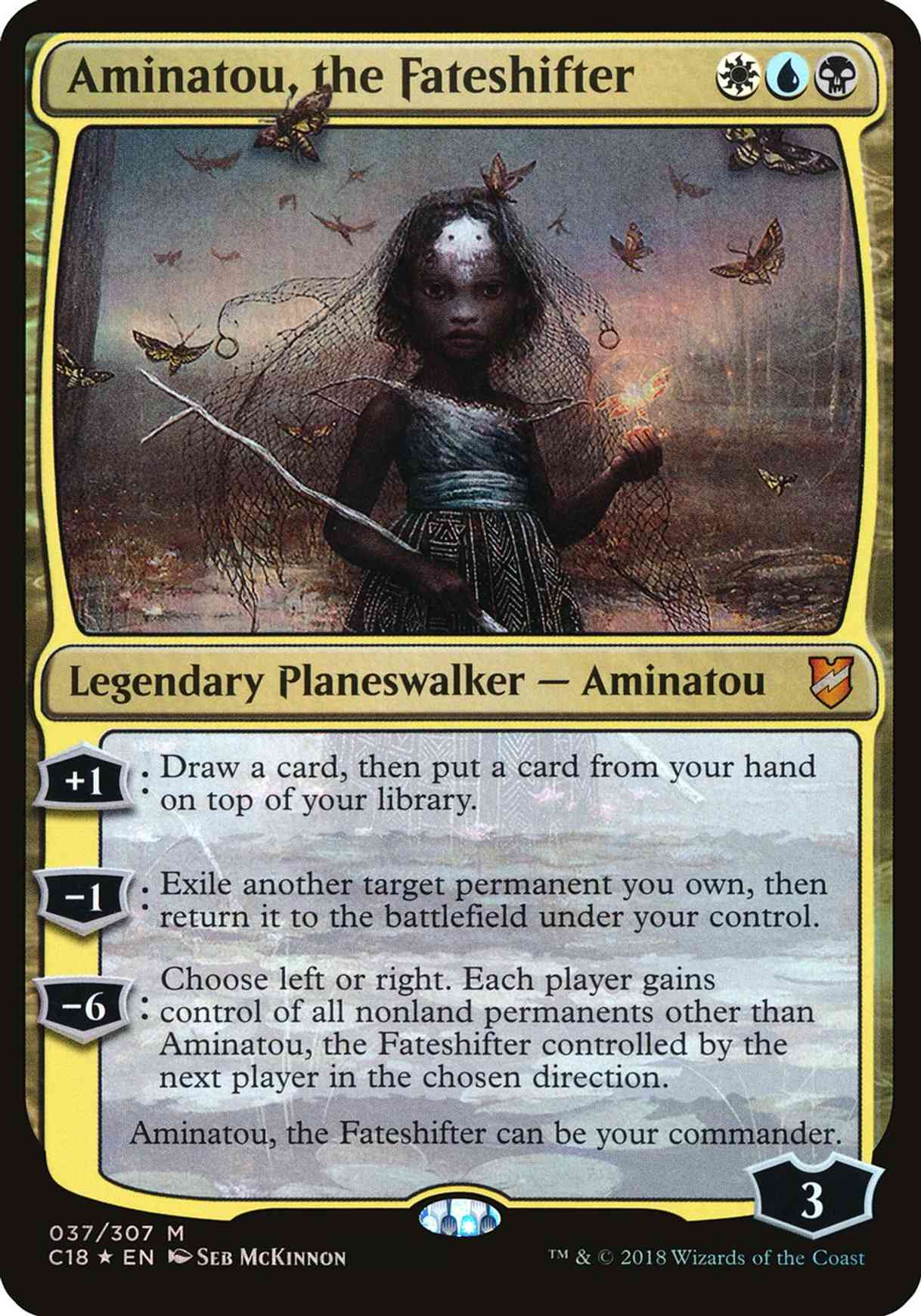 Aminatou, the Fateshifter (Commander 2018) magic card front