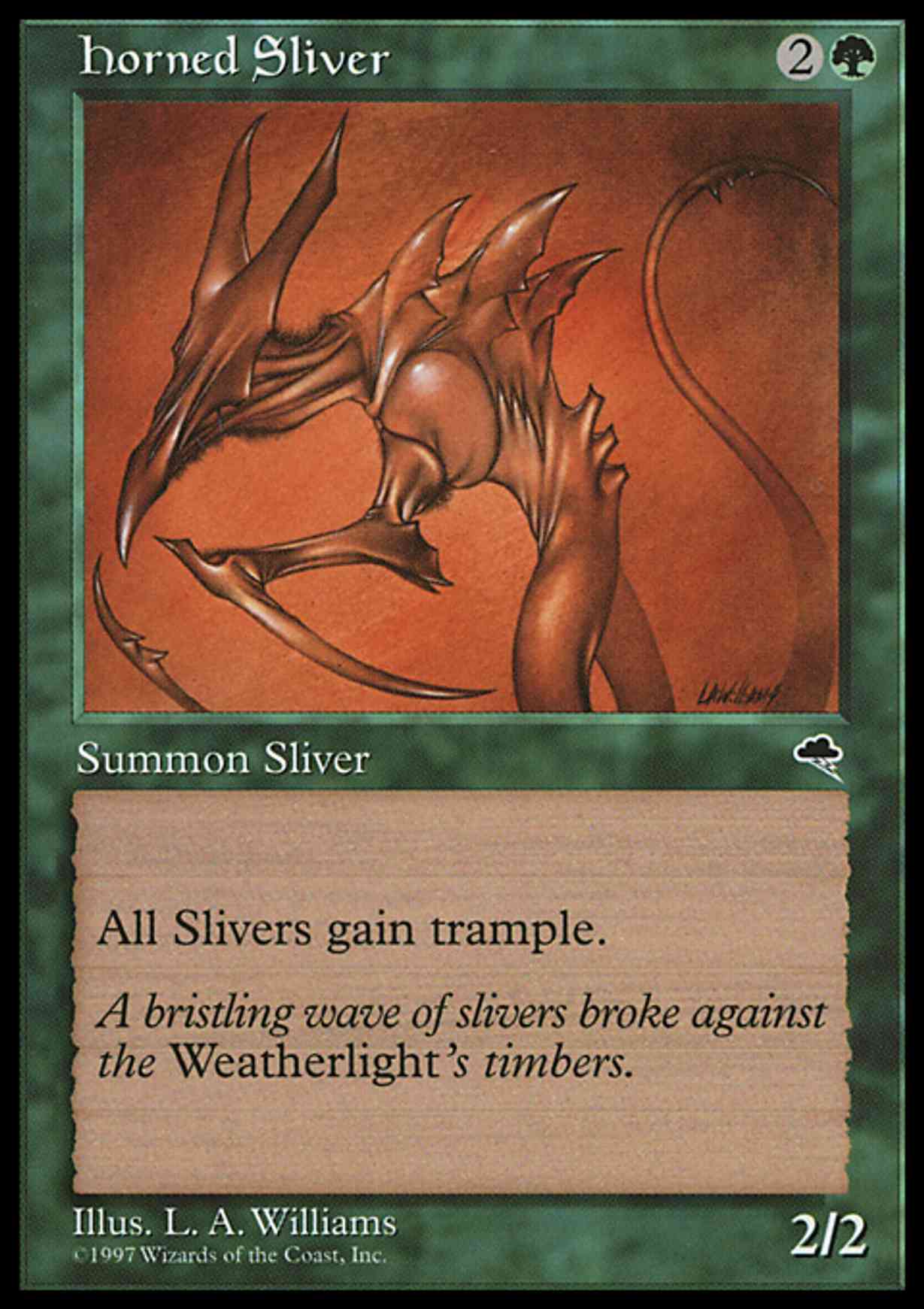 Horned Sliver magic card front