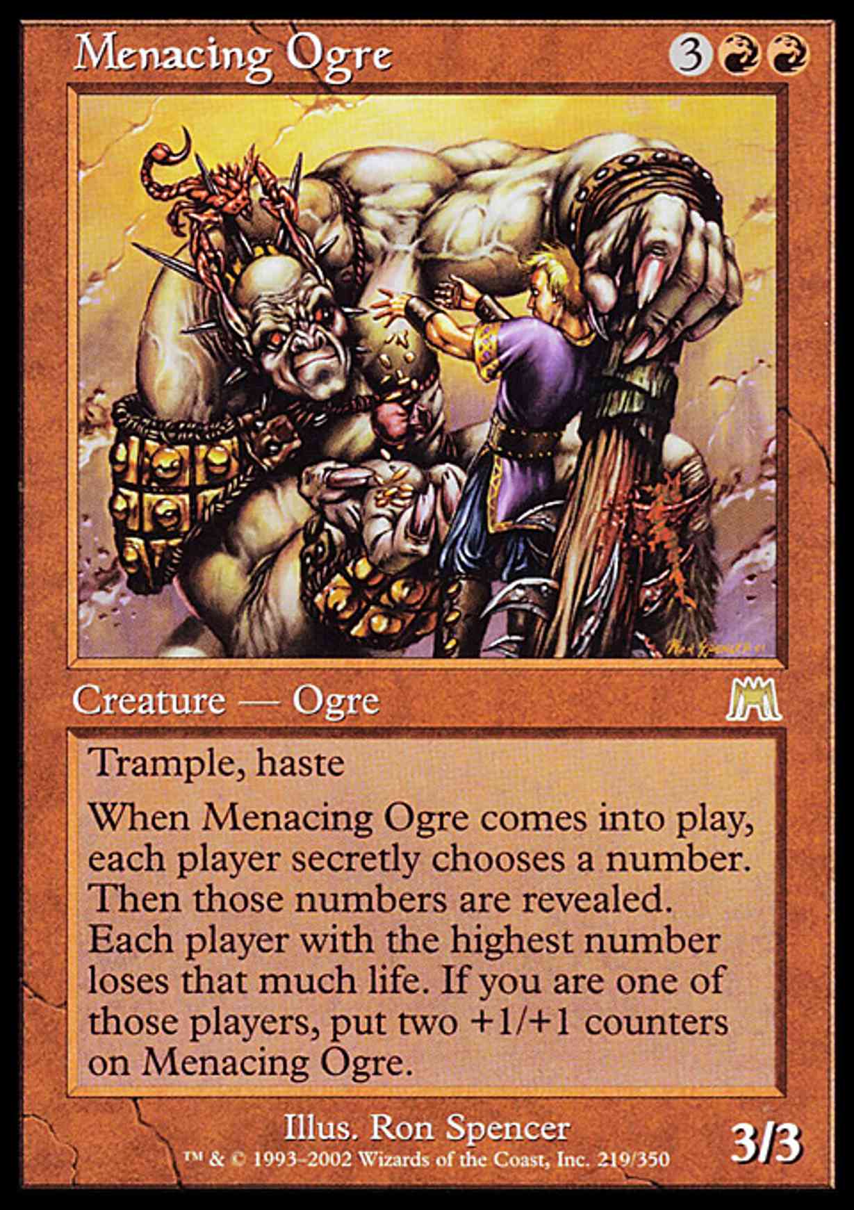 Menacing Ogre magic card front