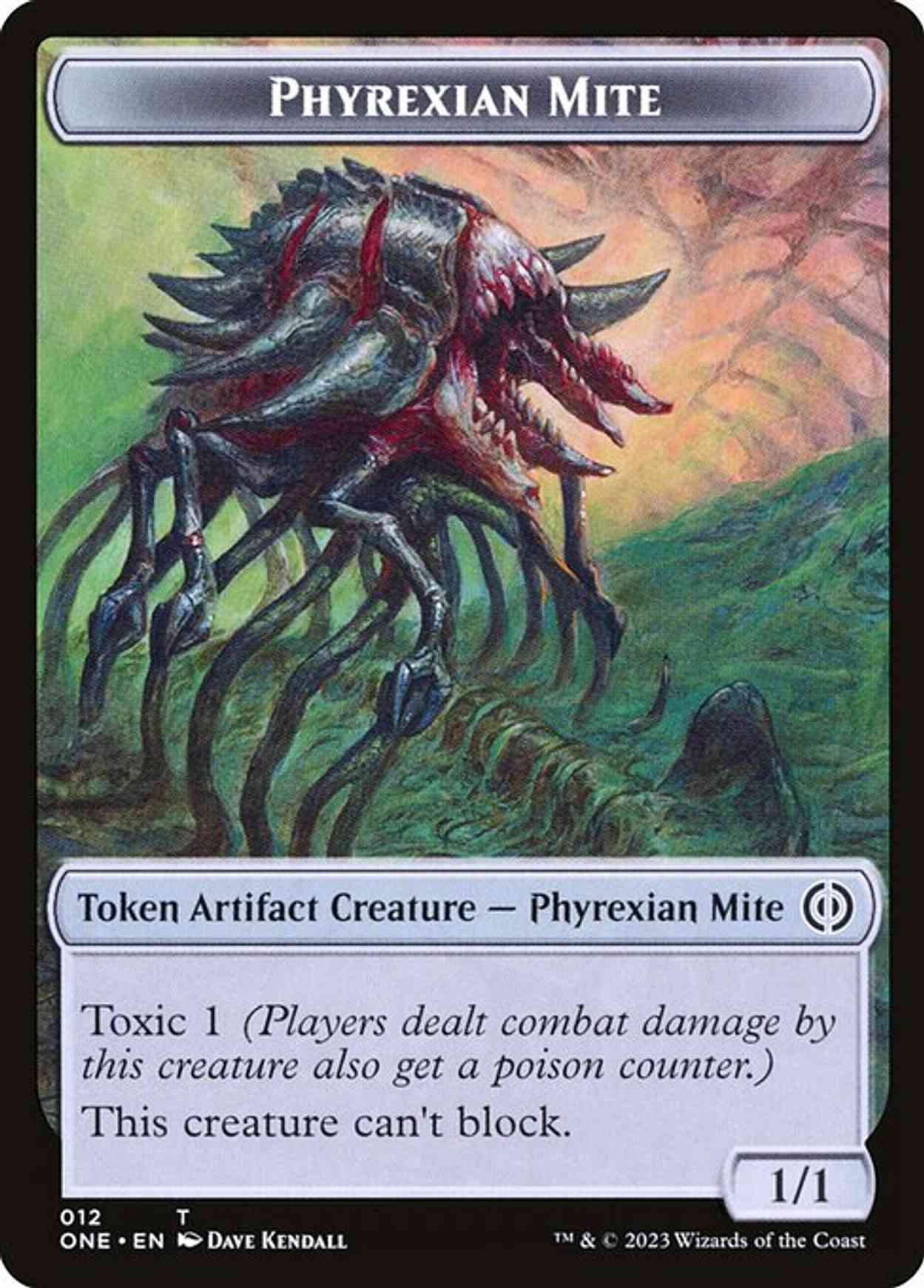 Phyrexian Mite (012) Token magic card front