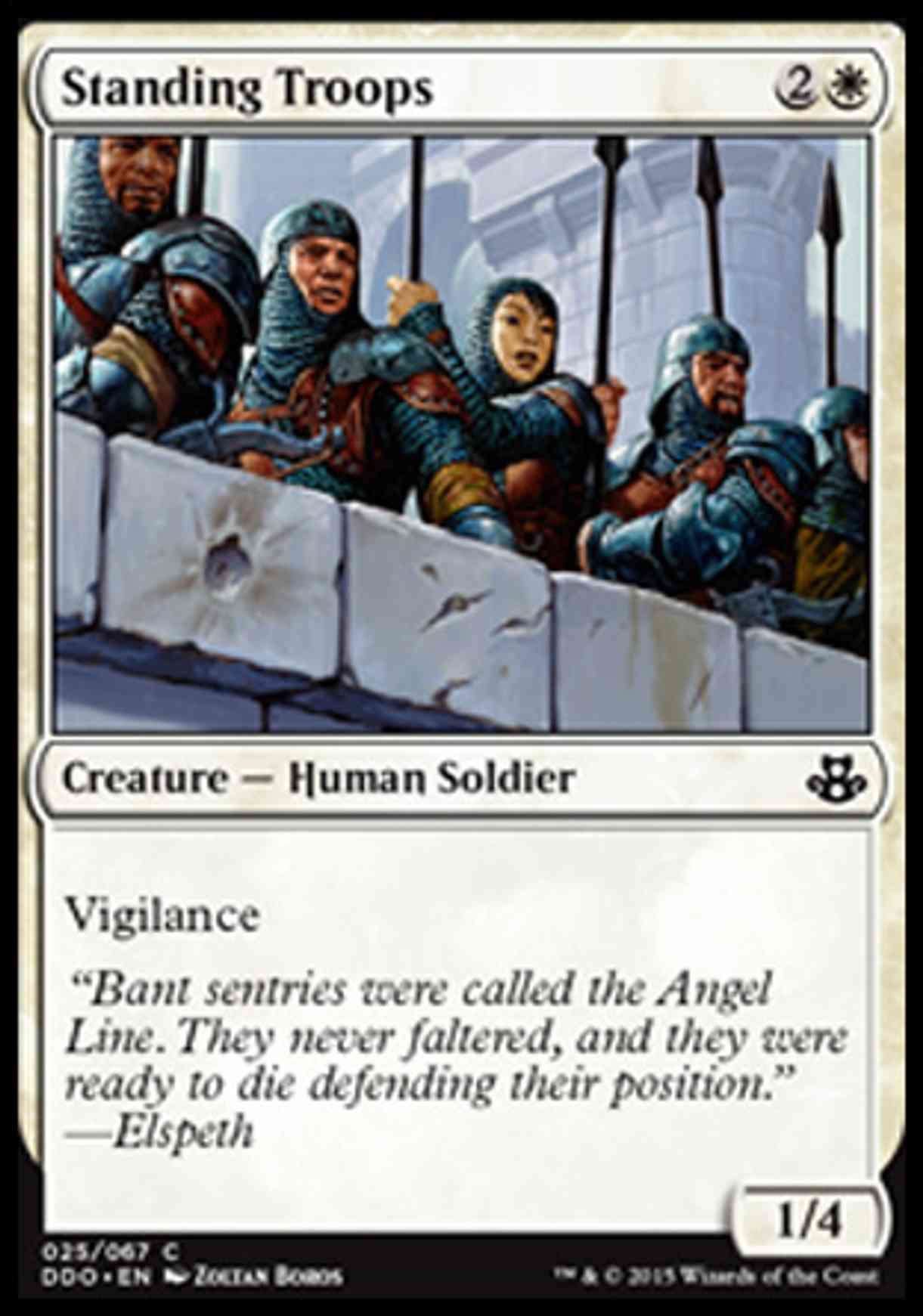Standing Troops magic card front