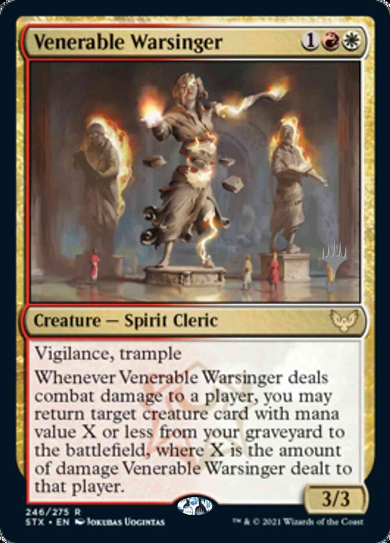 Venerable Warsinger magic card front
