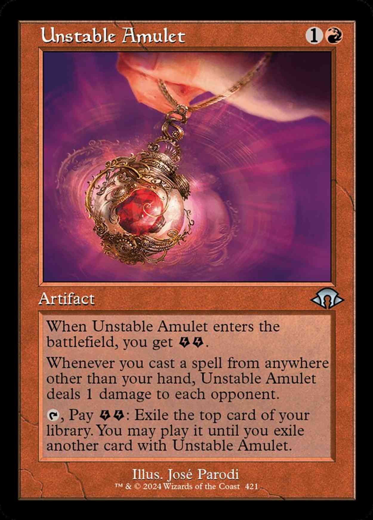 Unstable Amulet (Retro Frame) magic card front