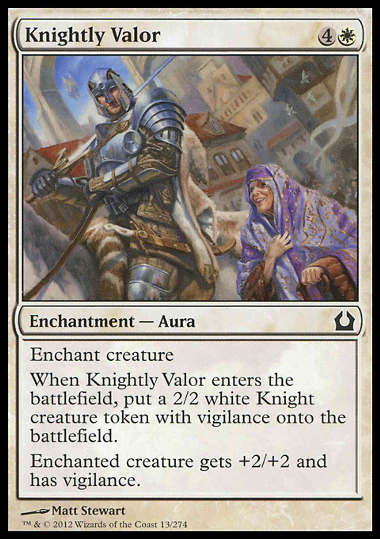 Knightly Valor magic card front