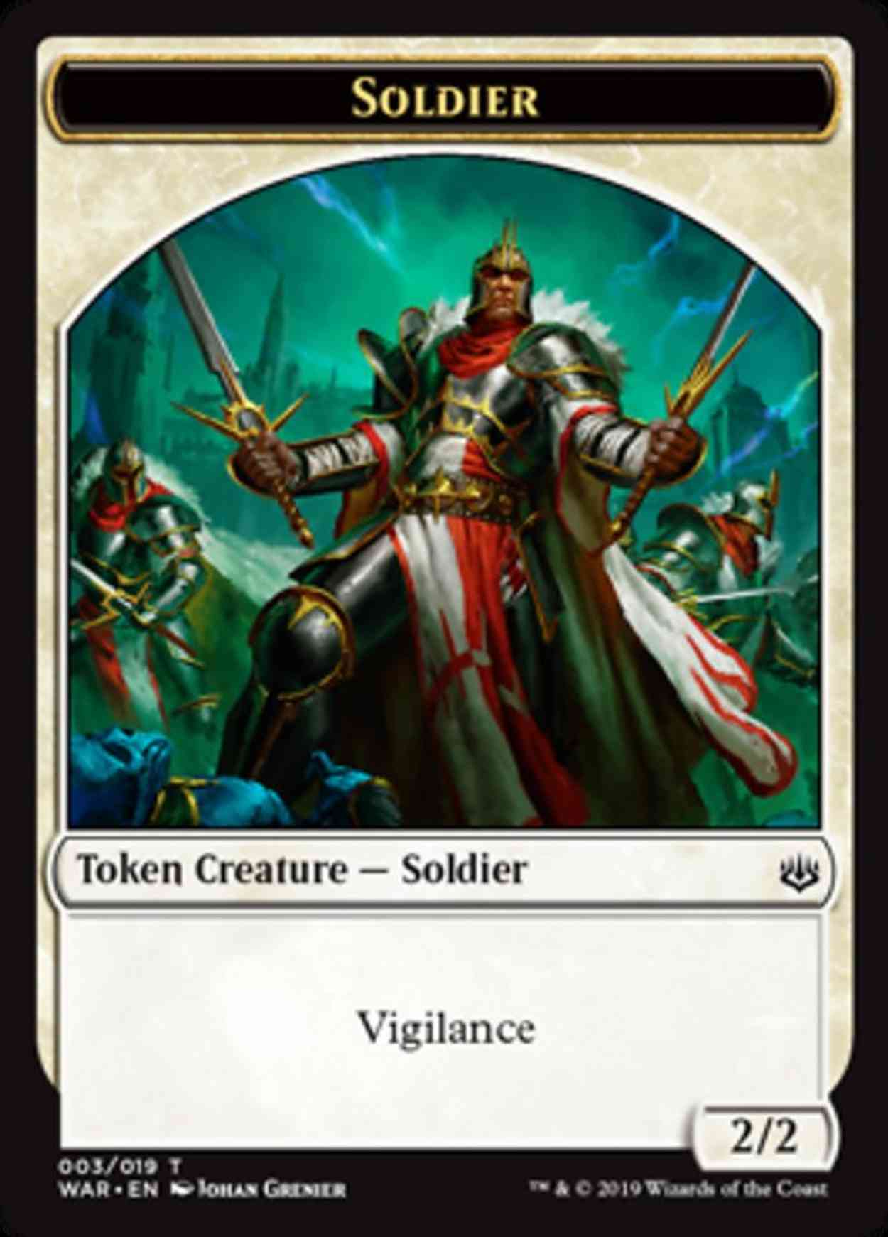 Soldier Token magic card front