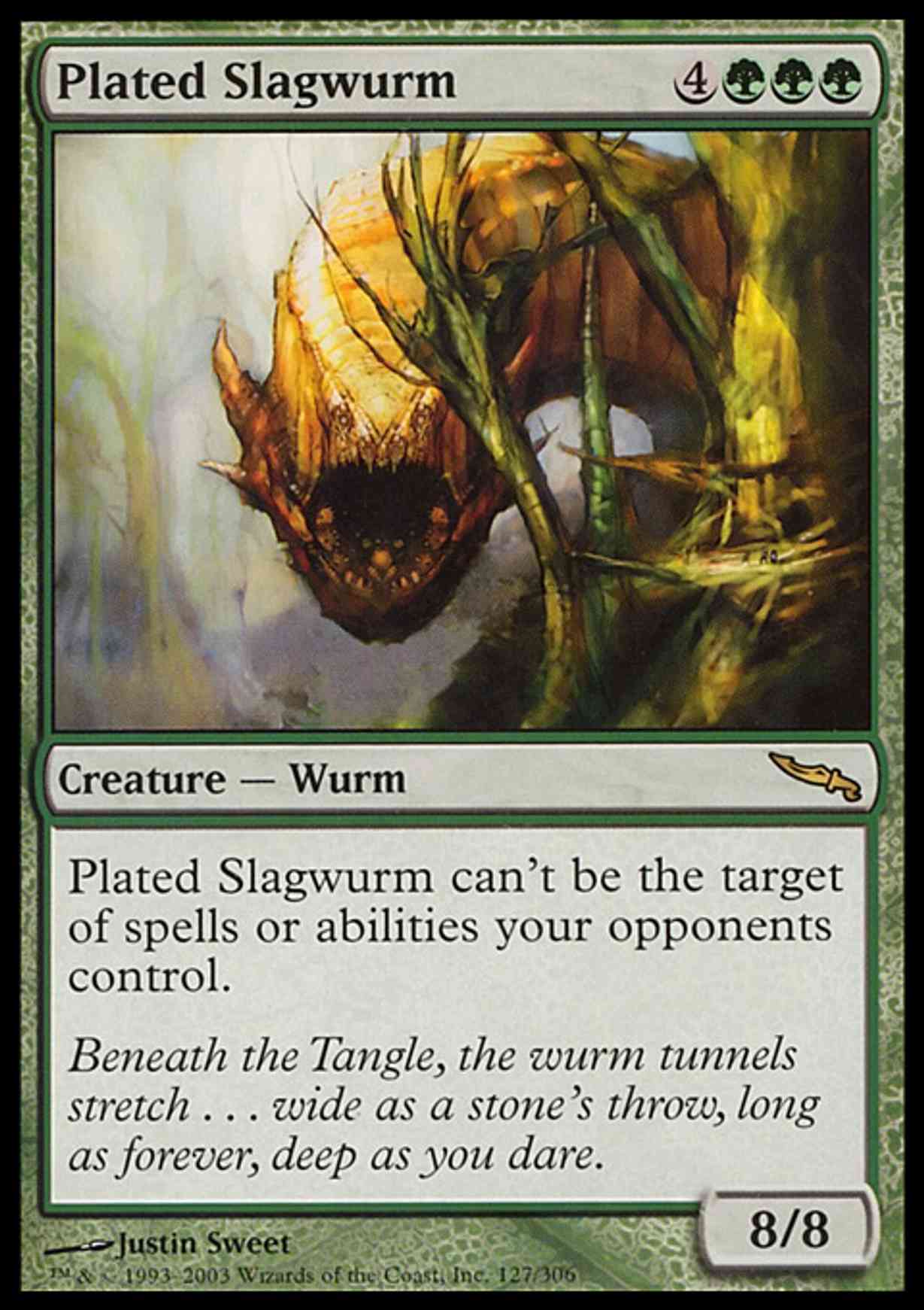 Plated Slagwurm magic card front