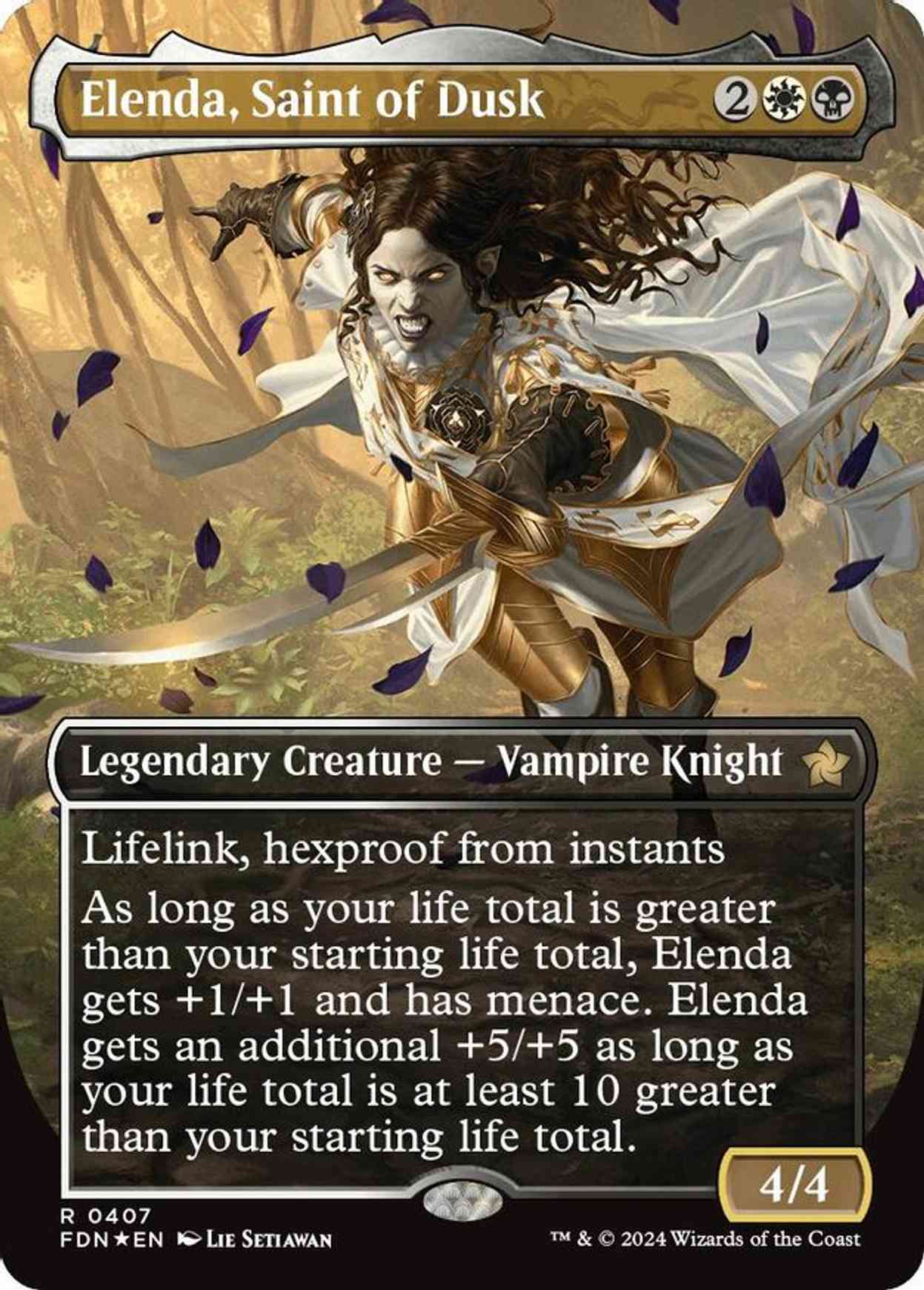 Elenda, Saint of Dusk (Borderless) (Mana Foil) magic card front