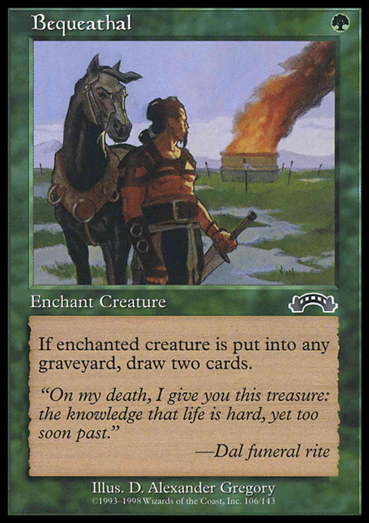 Bequeathal magic card front