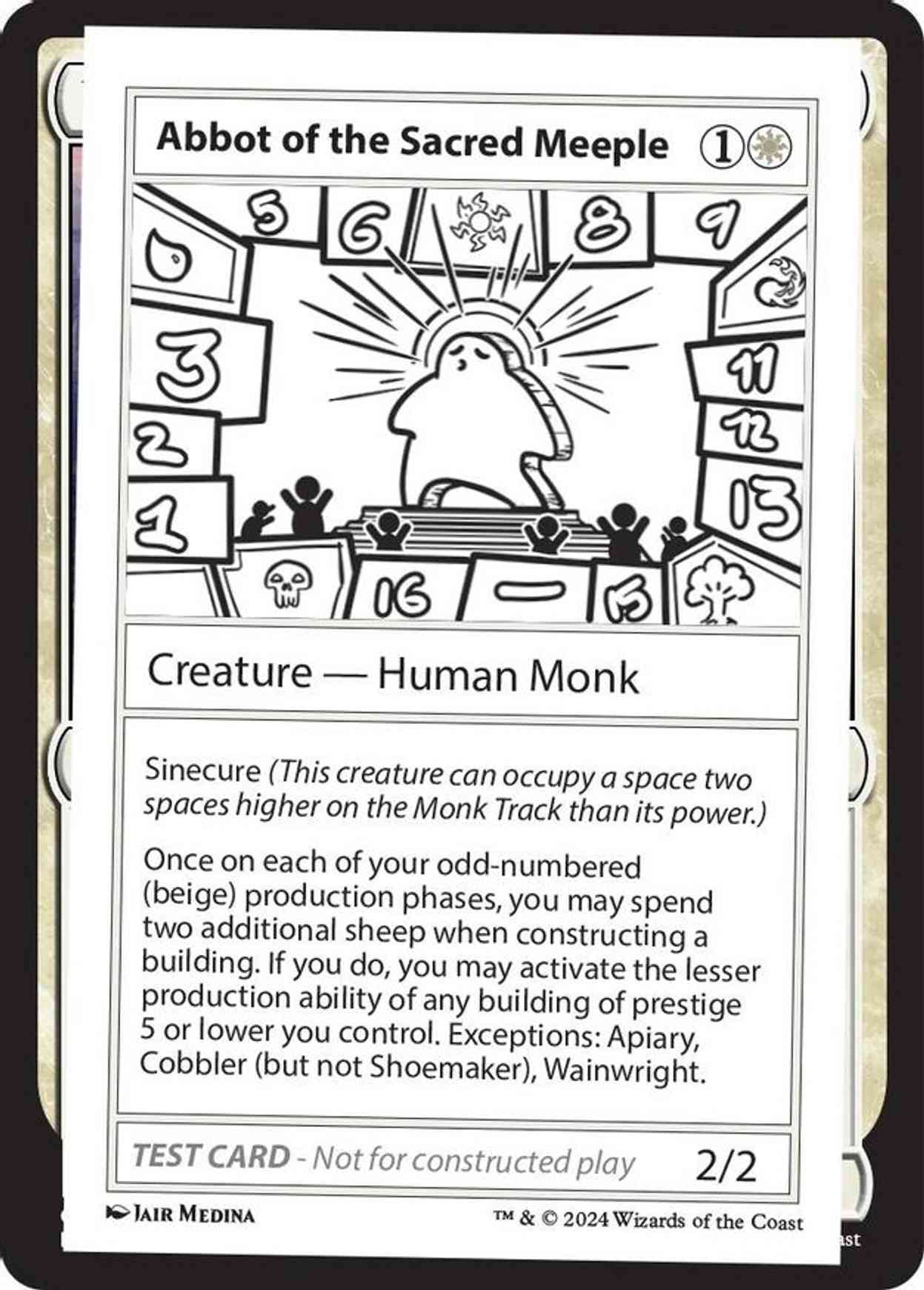 Abbot of the Sacred Meeple magic card front