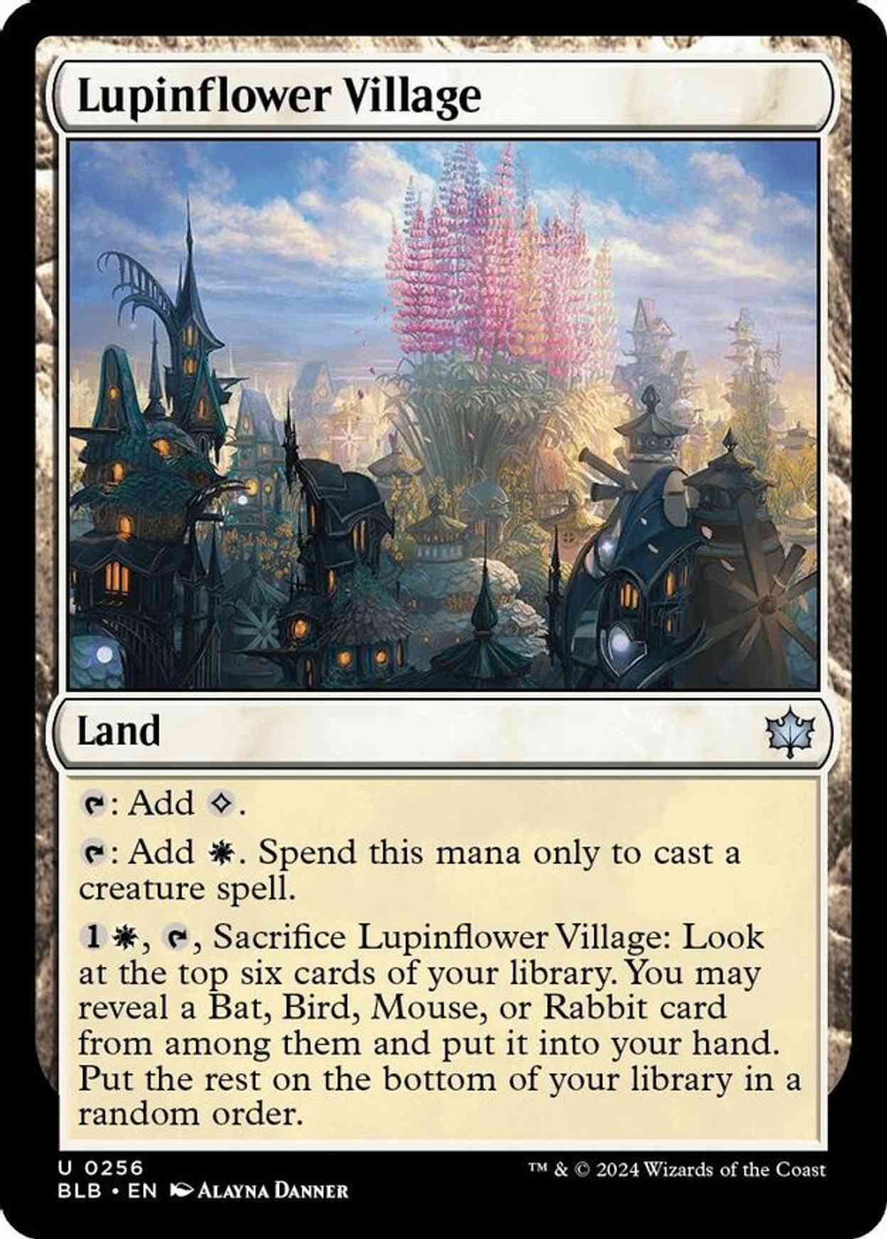 Lupinflower Village magic card front