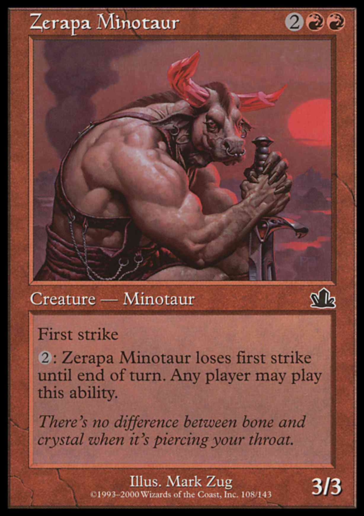 Zerapa Minotaur magic card front