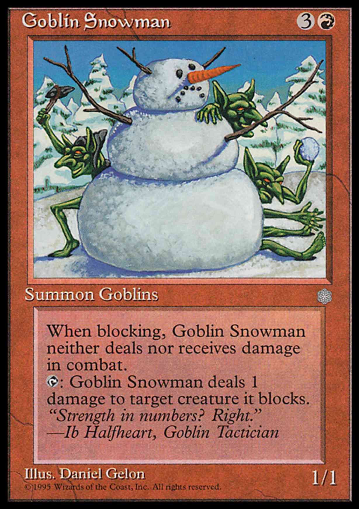 Goblin Snowman magic card front