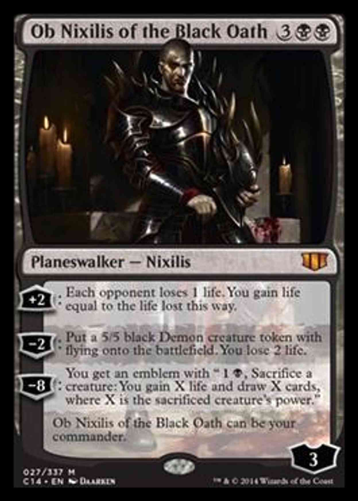 Ob Nixilis of the Black Oath (Commander 2014) magic card front