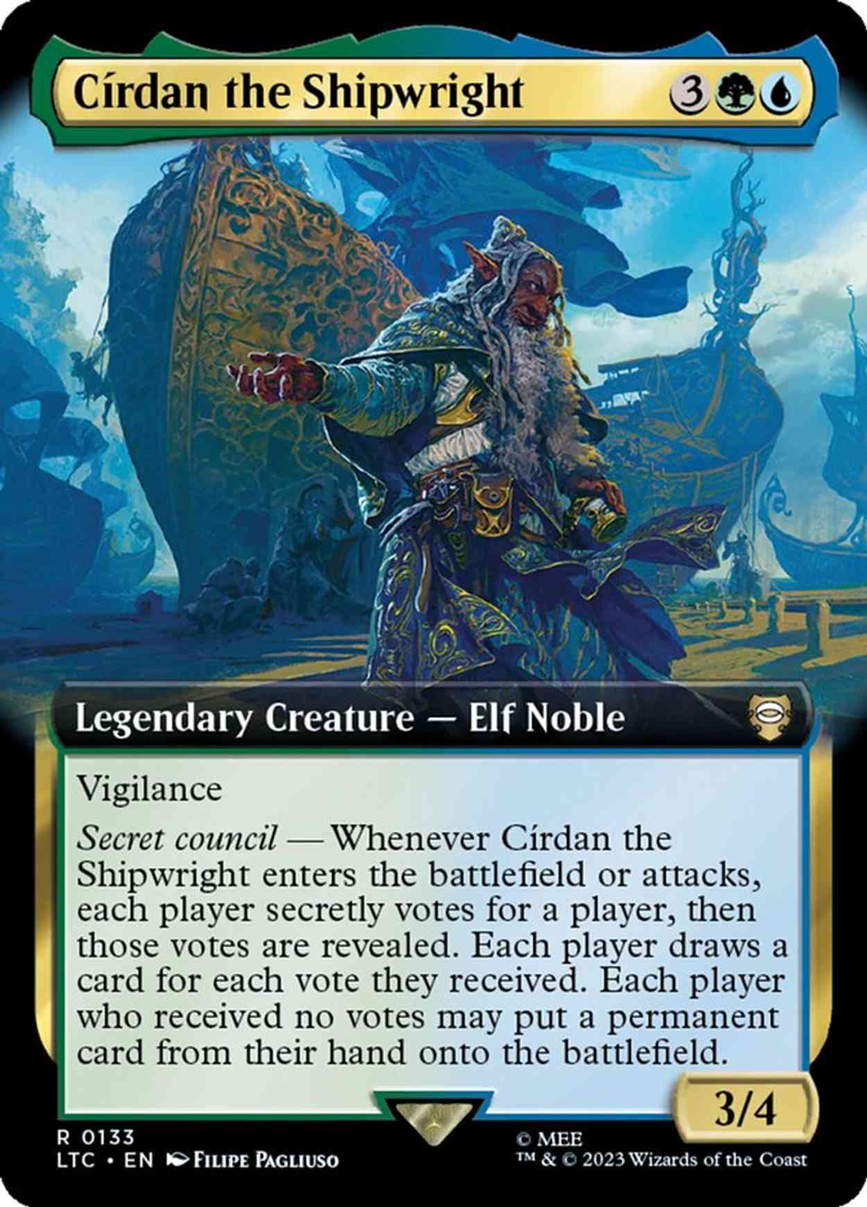 Círdan the Shipwright (Extended Art) magic card front