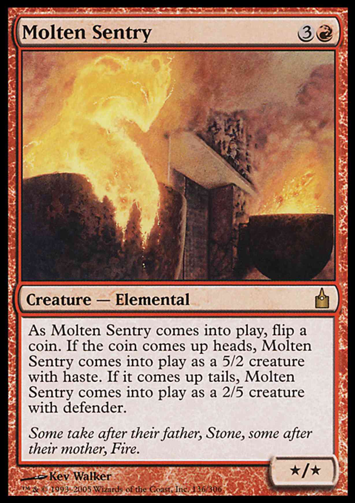 Molten Sentry magic card front
