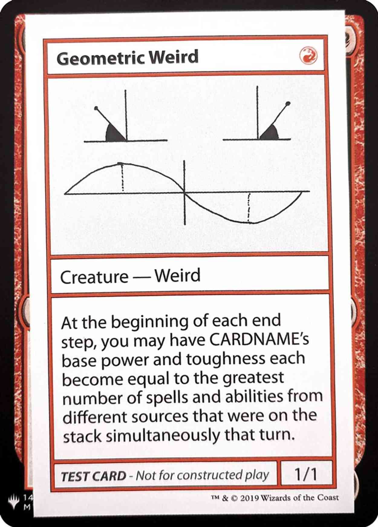 Geometric Weird magic card front