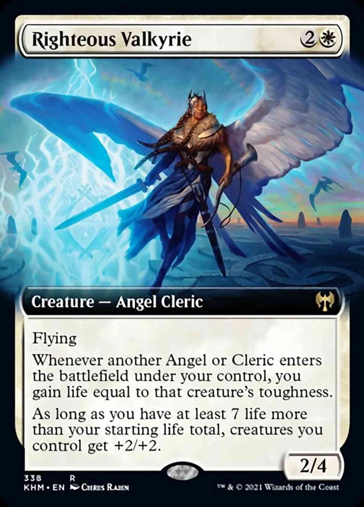 Righteous Valkyrie (Extended Art) magic card front