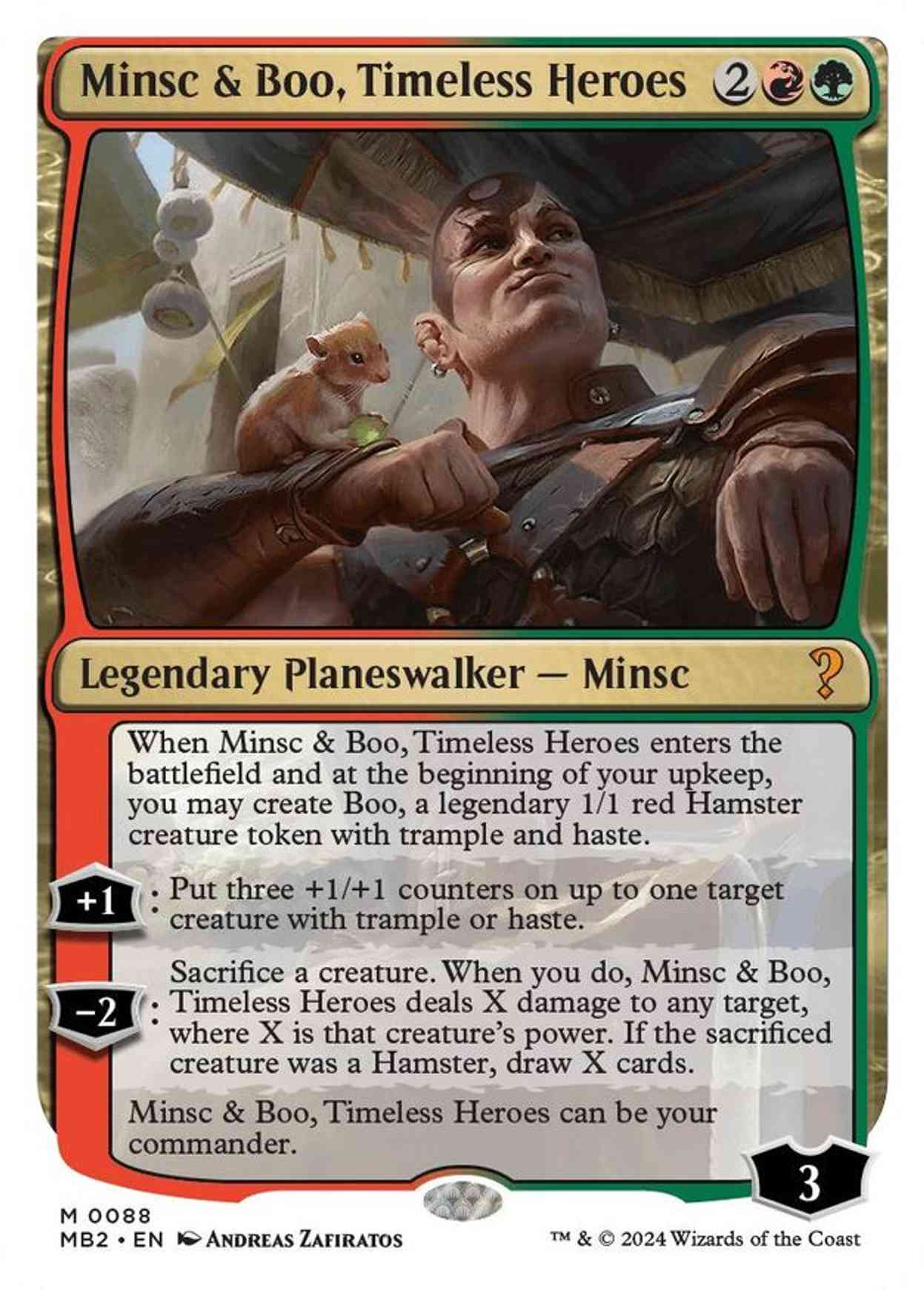 Minsc & Boo, Timeless Heroes (White Border) magic card front