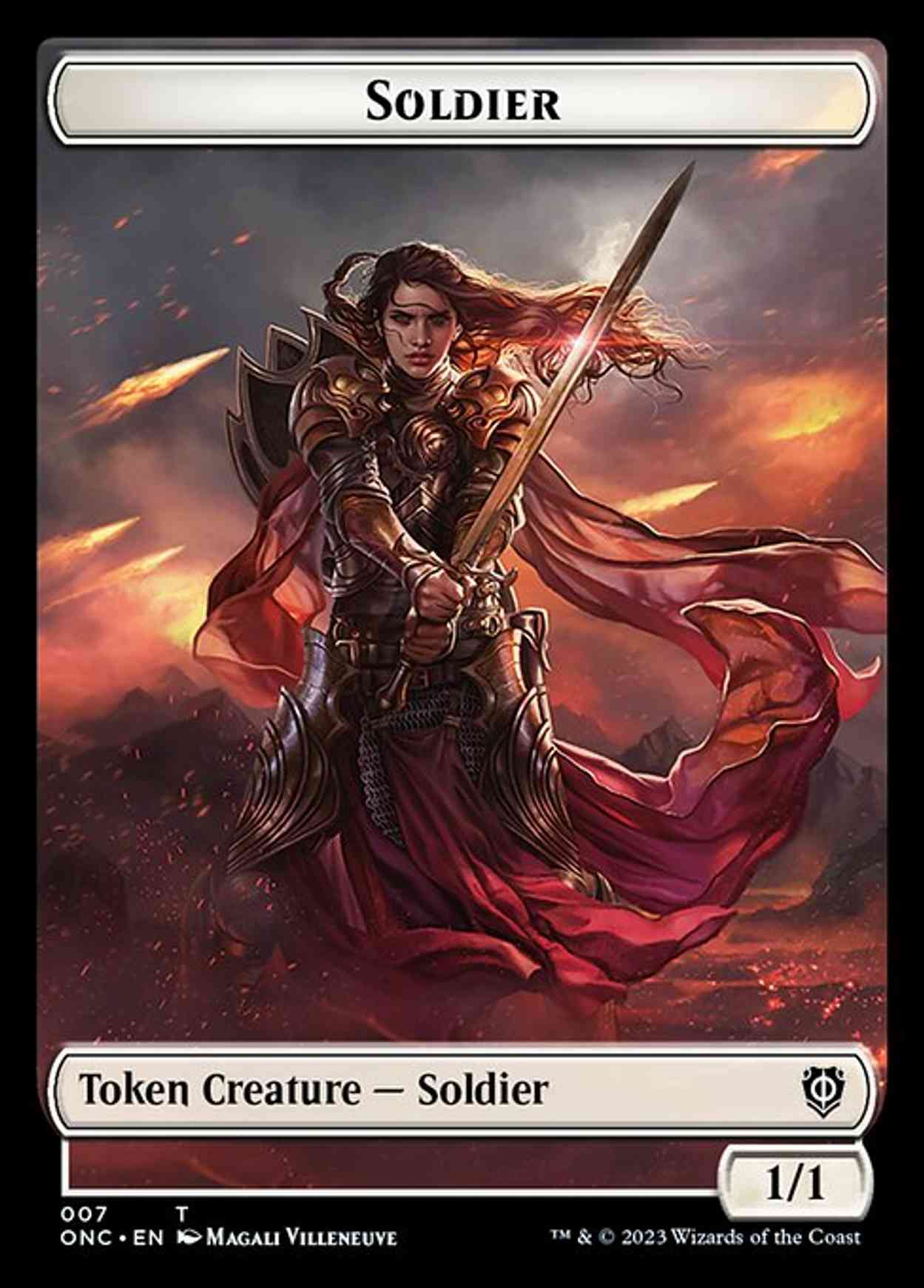 Soldier (007) // Angel Double-sided Token magic card front