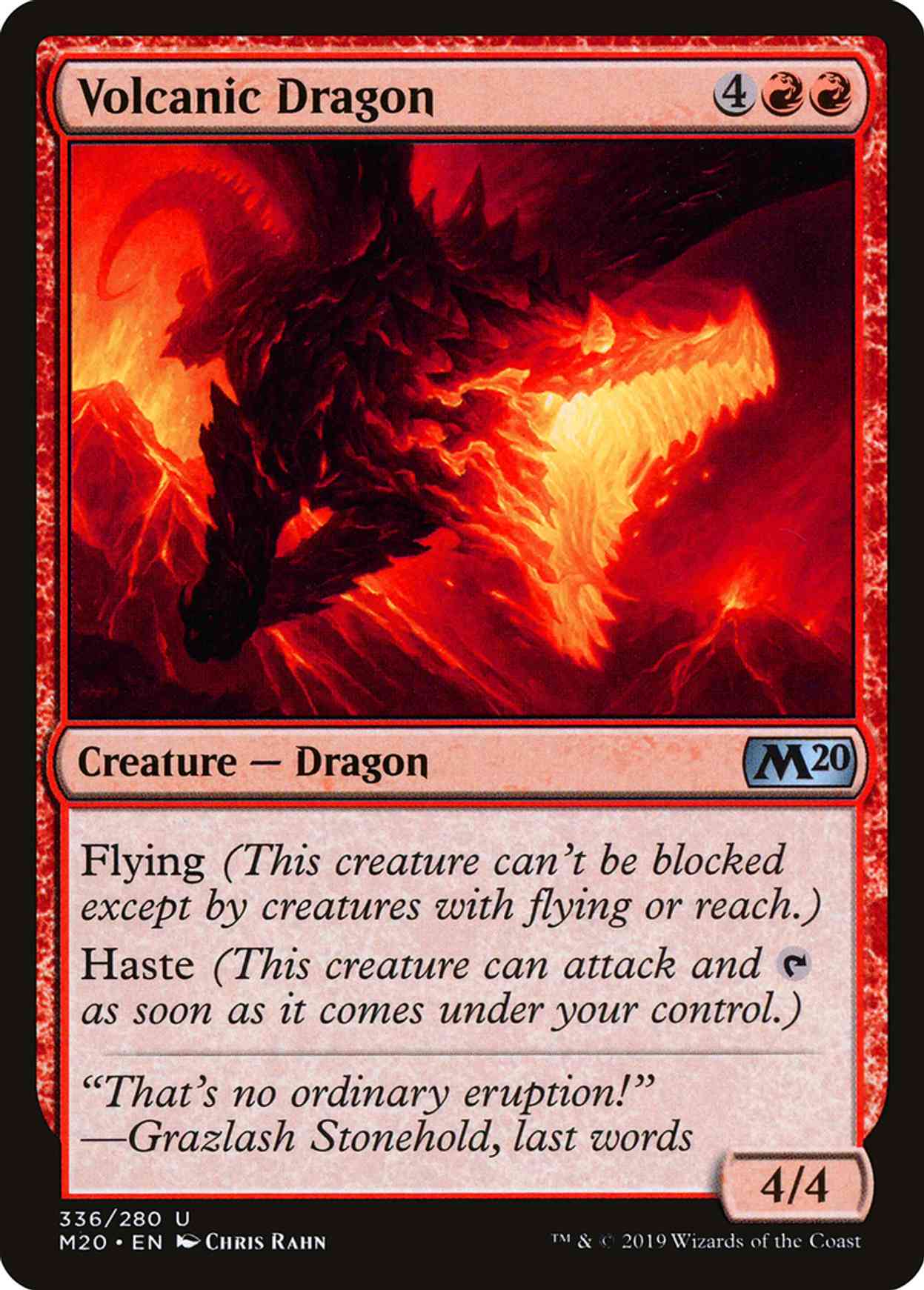 Volcanic Dragon magic card front