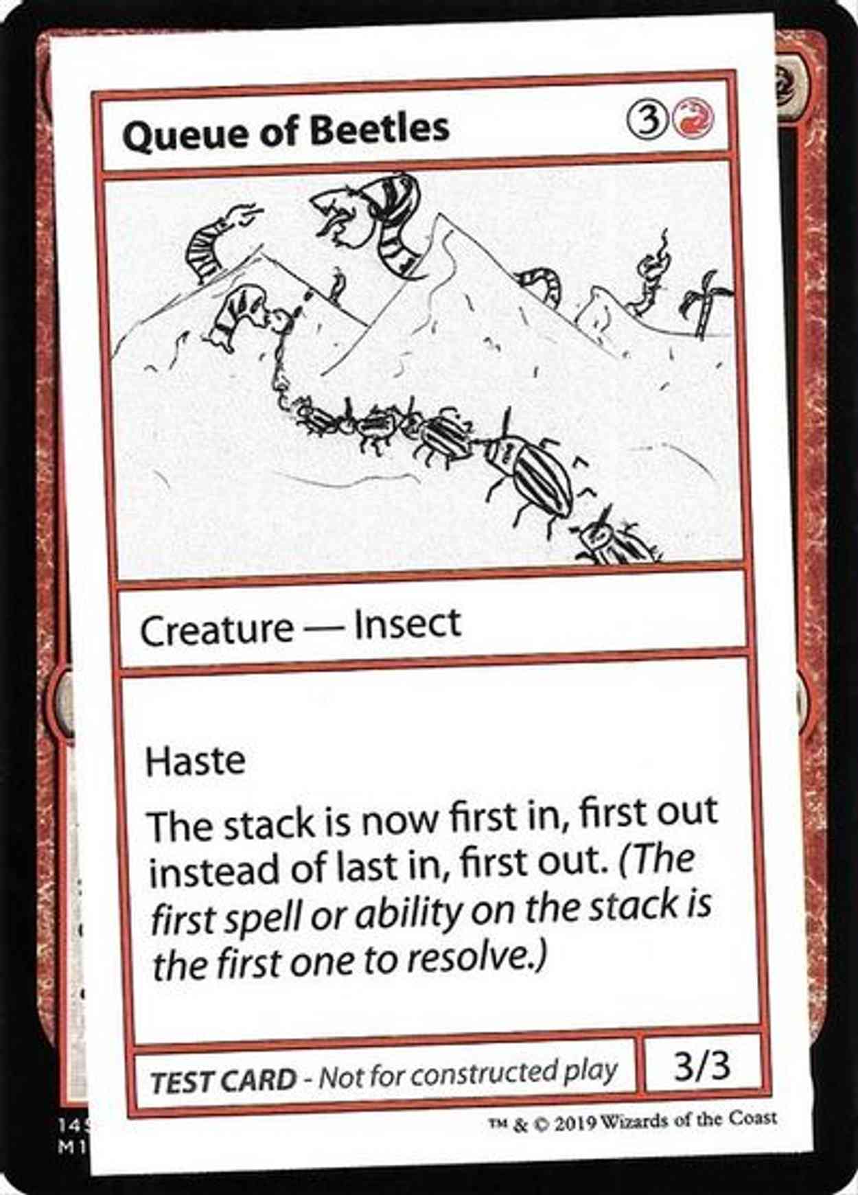 Queue of Beetles (No PW Symbol) magic card front