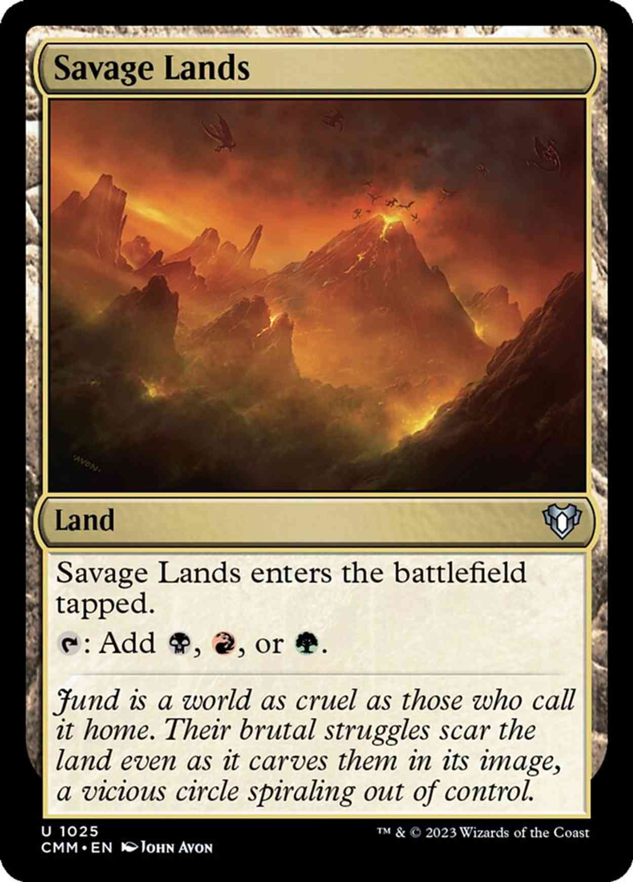 Savage Lands magic card front