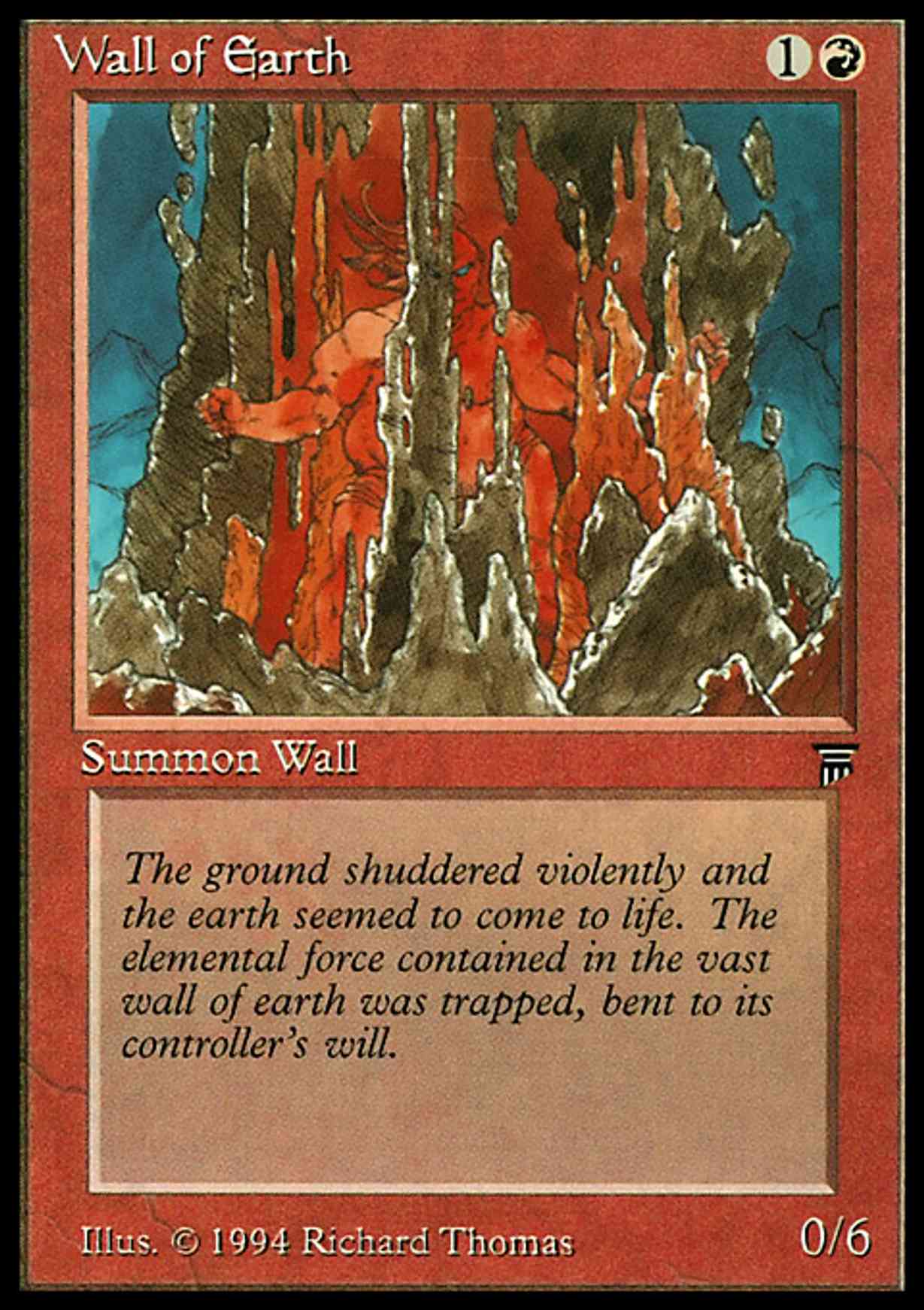 Wall of Earth magic card front