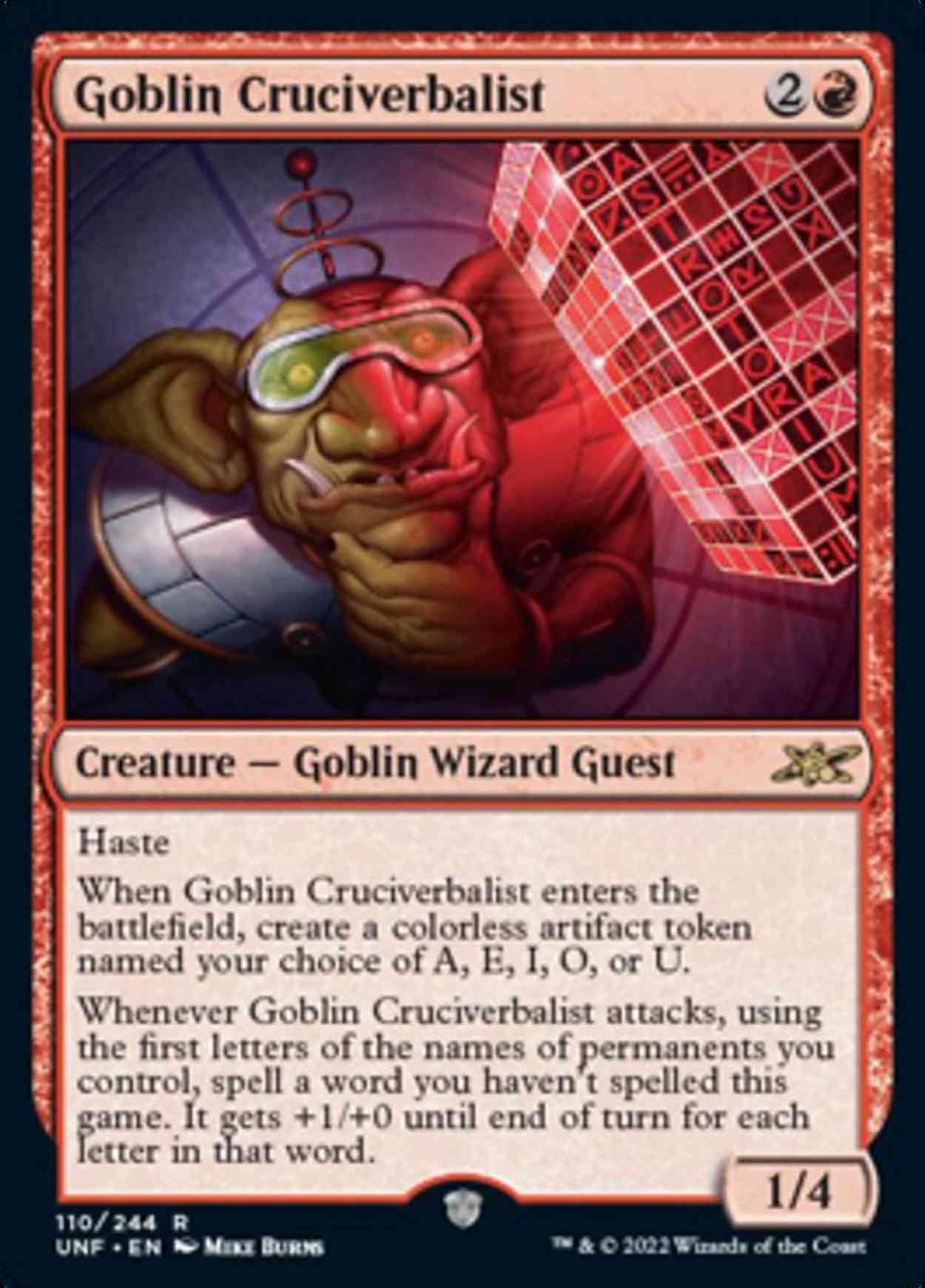 Goblin Cruciverbalist magic card front
