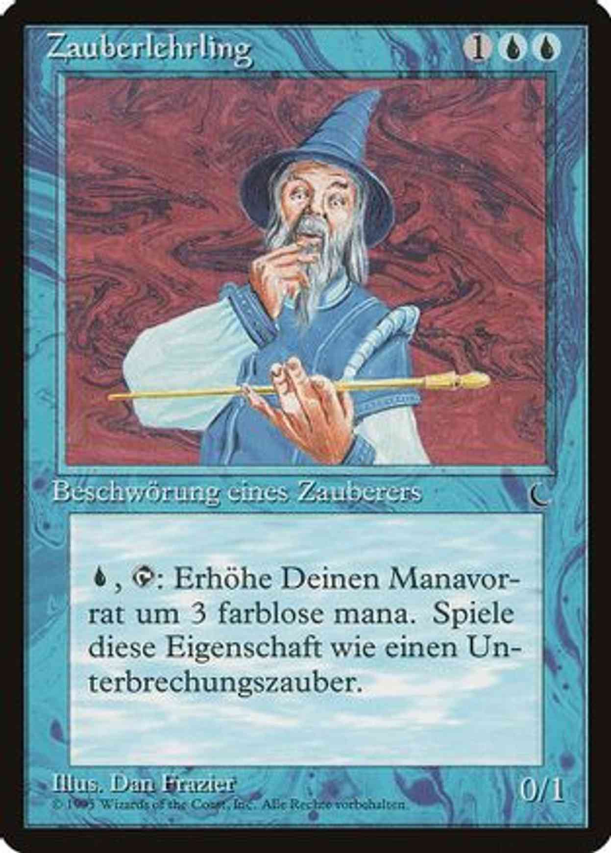 Apprentice Wizard (German) - "Zauberlehrling" magic card front