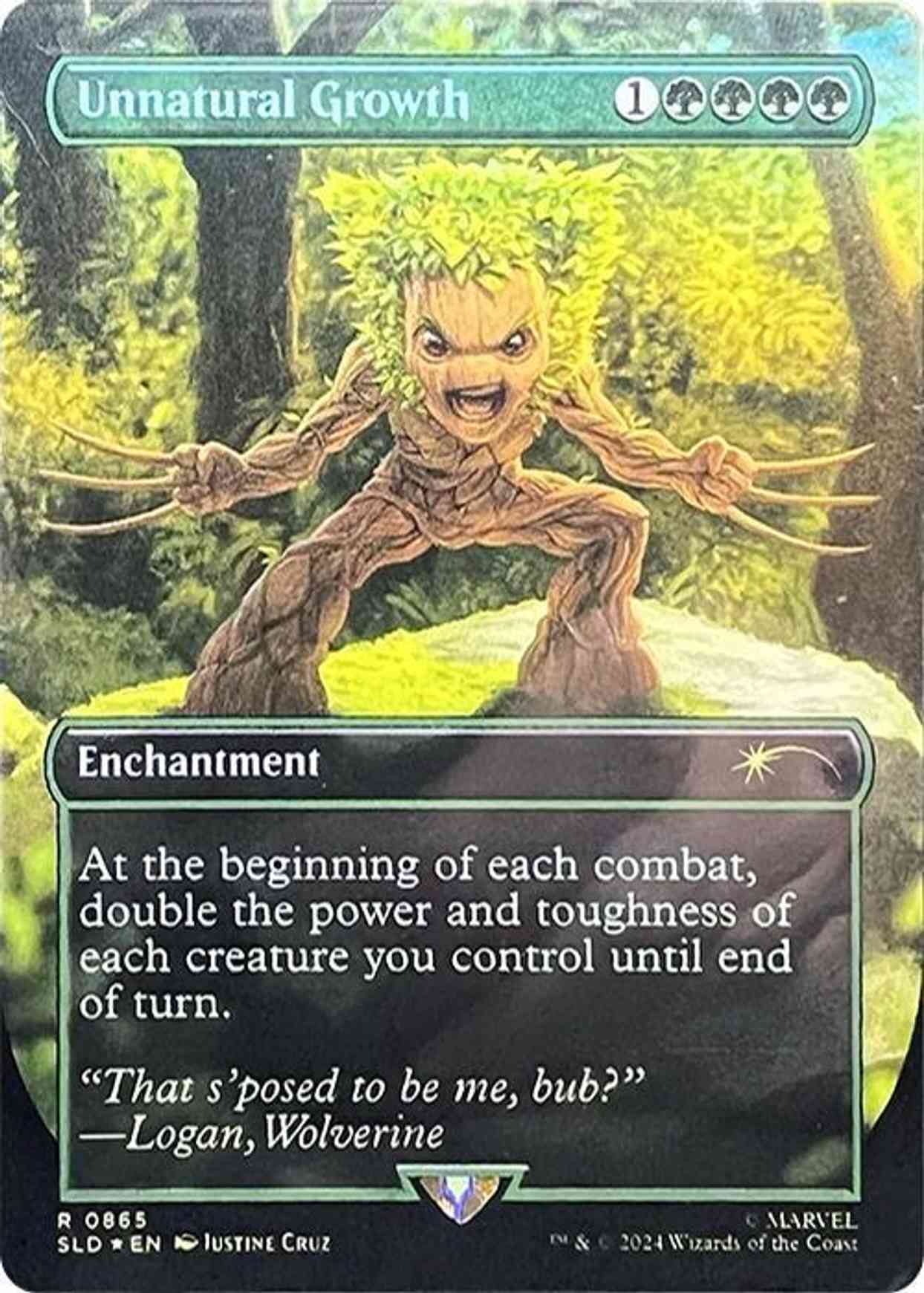 Unnatural Growth (Rainbow Foil) magic card front