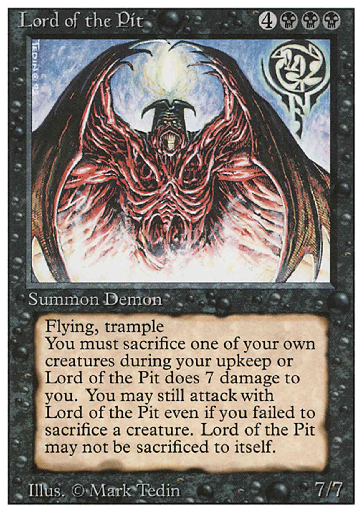 Lord of the Pit magic card front