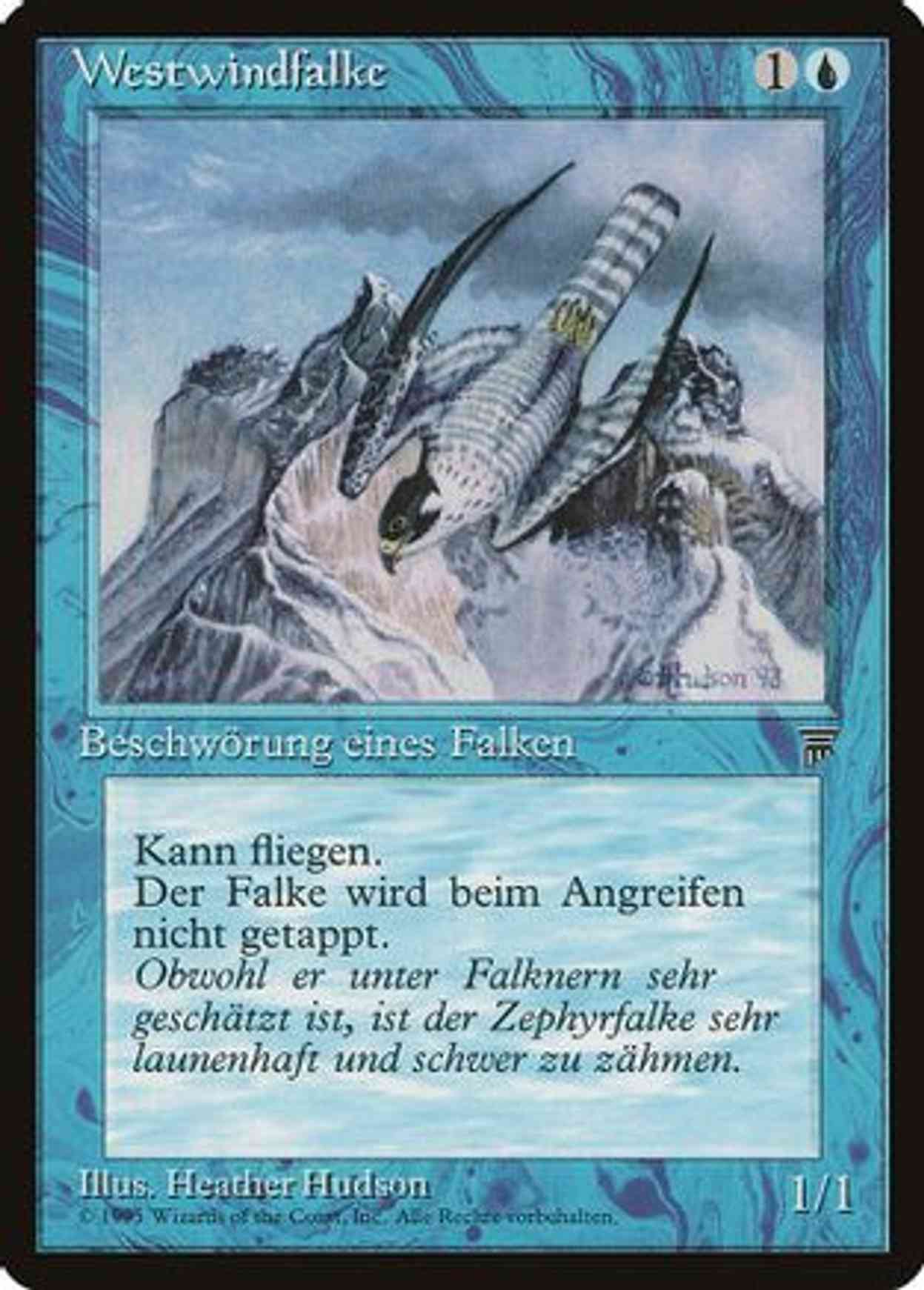 Zephyr Falcon (German) - "Westwindfalke" magic card front