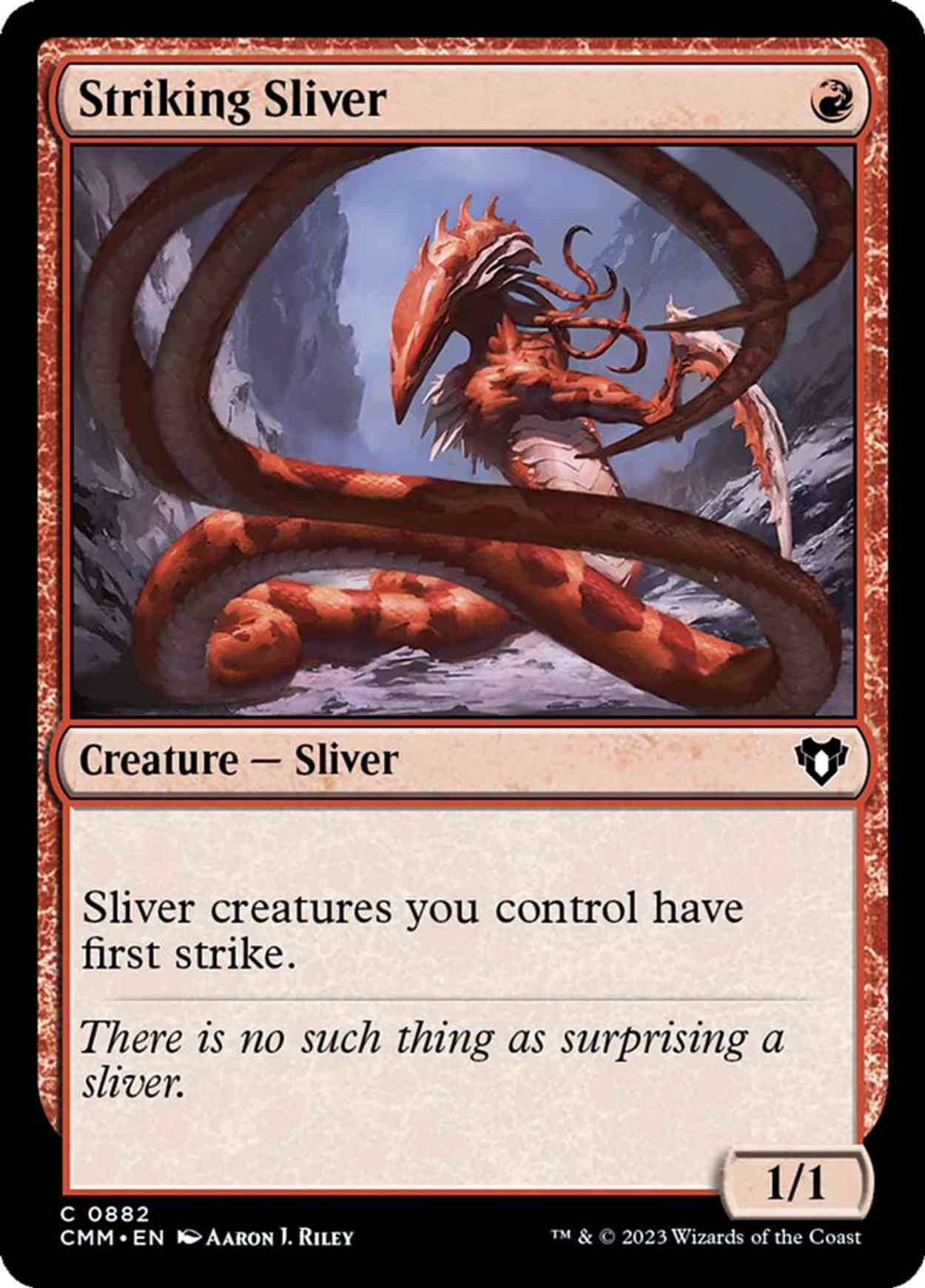 Striking Sliver magic card front