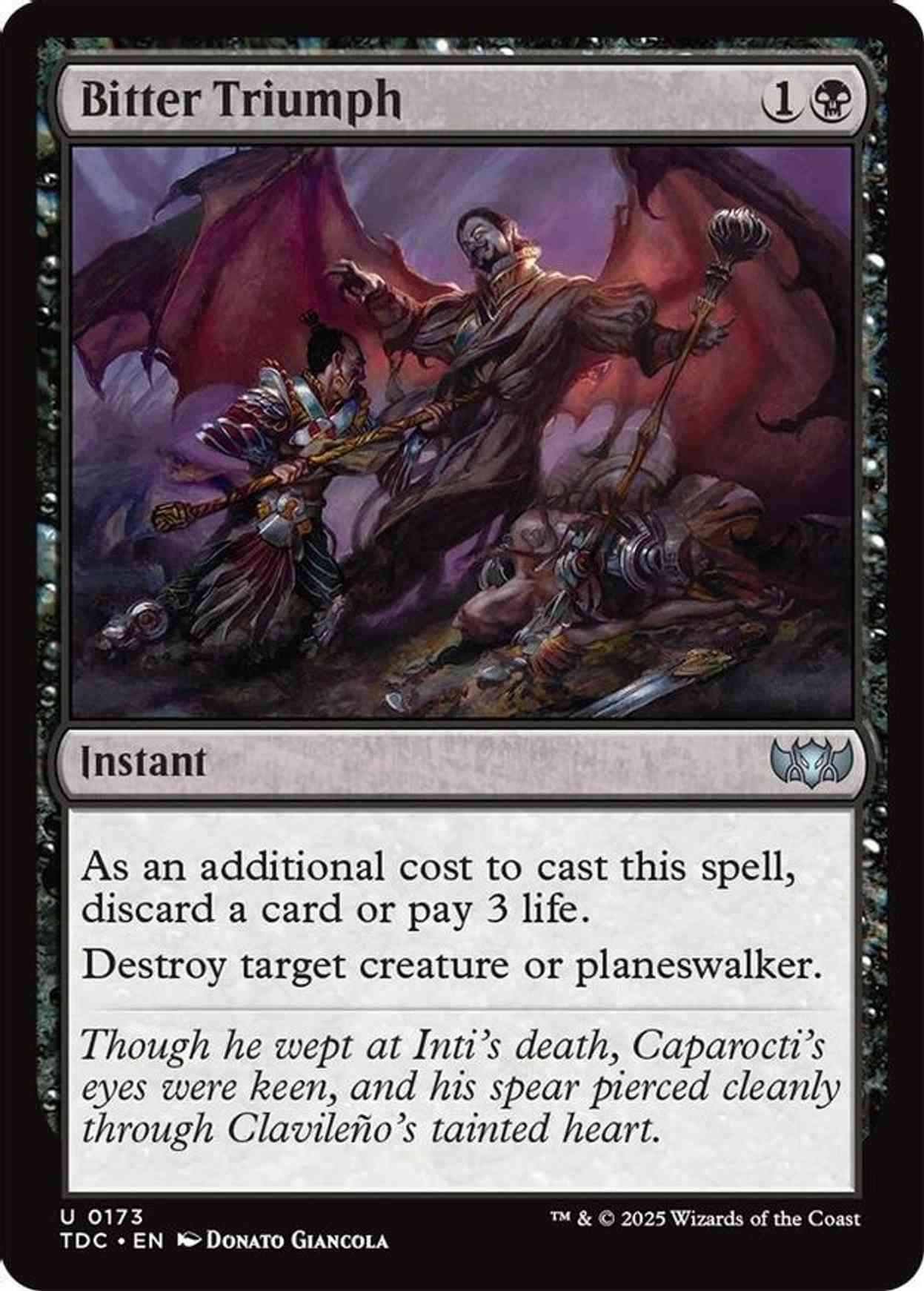 Bitter Triumph magic card front