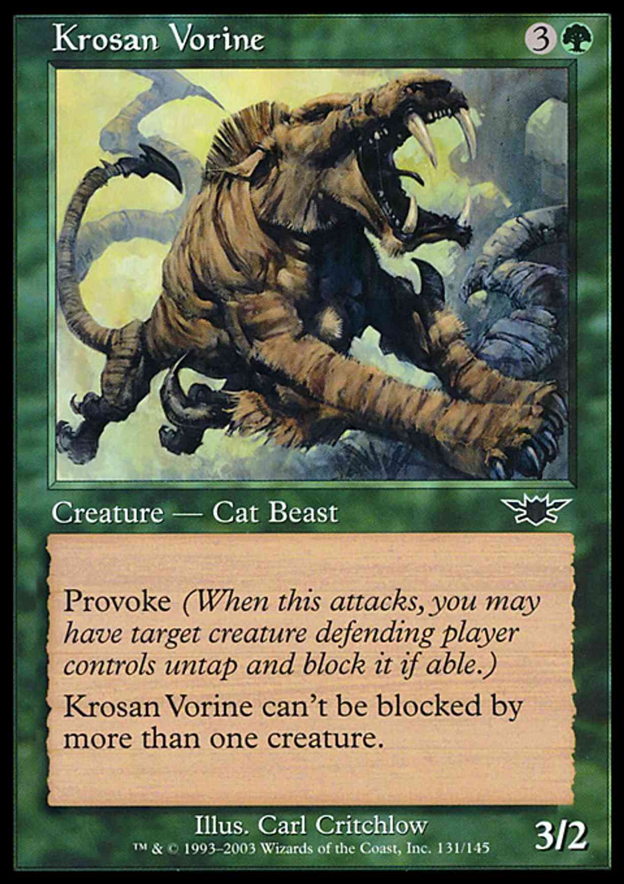 Krosan Vorine magic card front