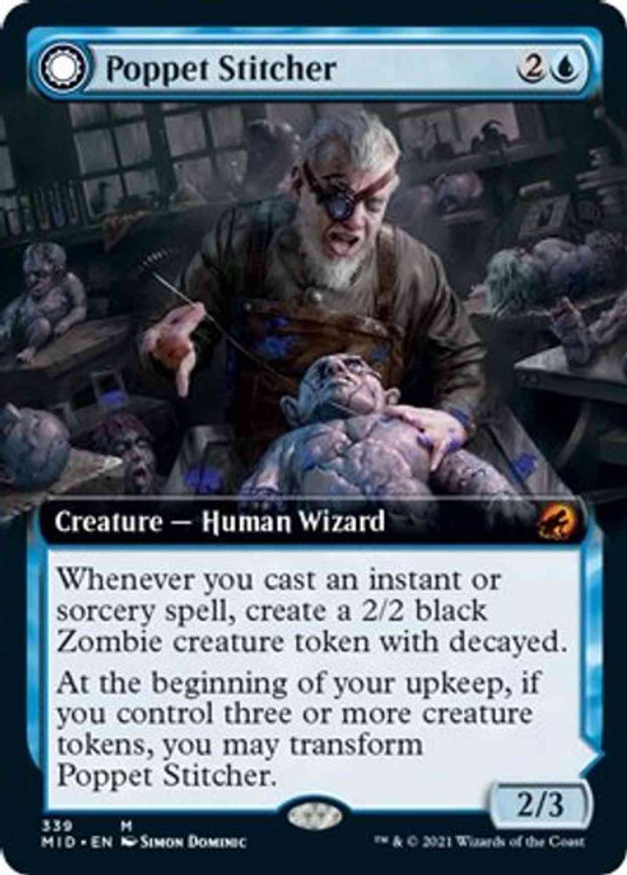 Poppet Stitcher (Extended Art) magic card front