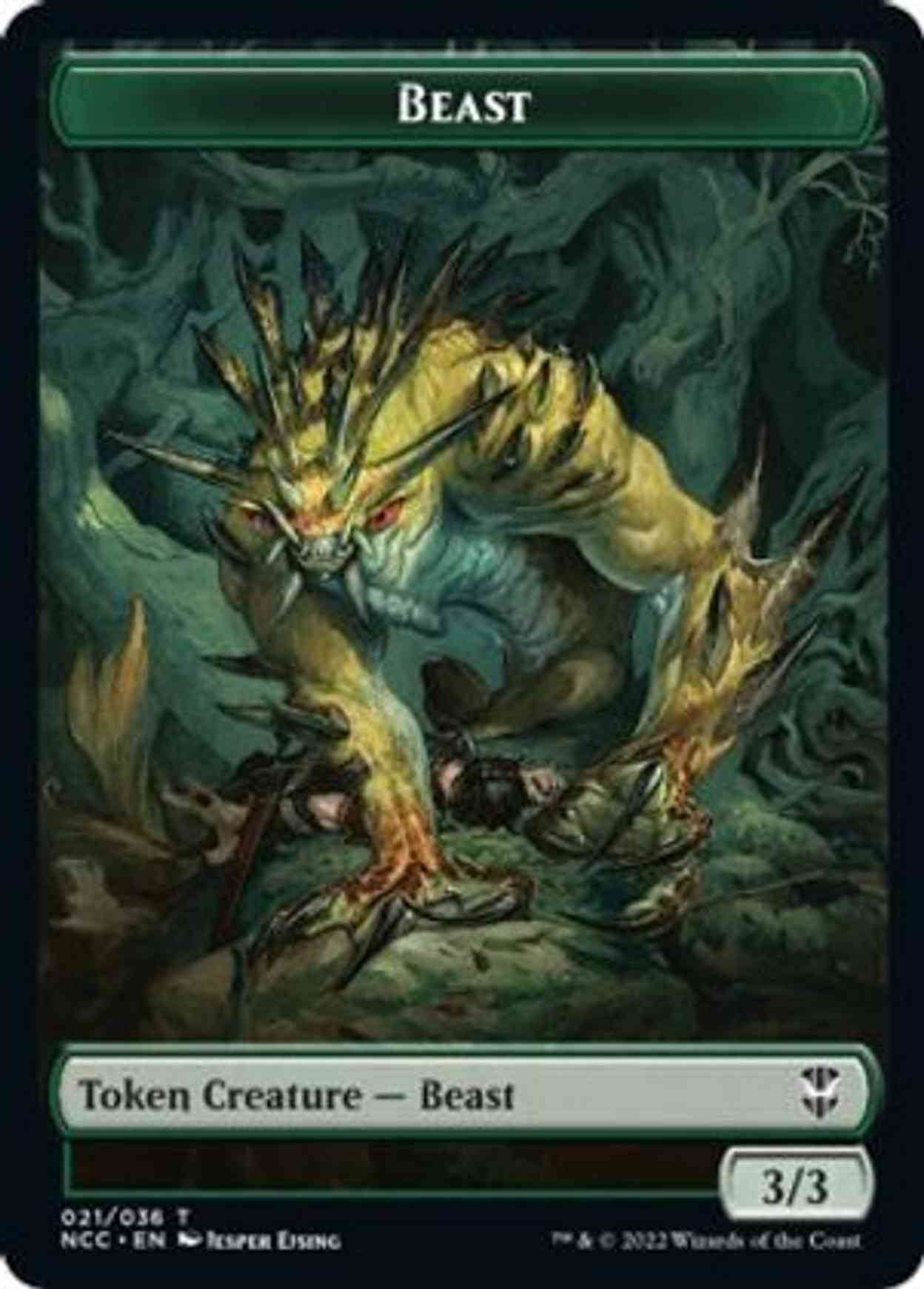 Beast // Saproling Double-sided Token magic card front