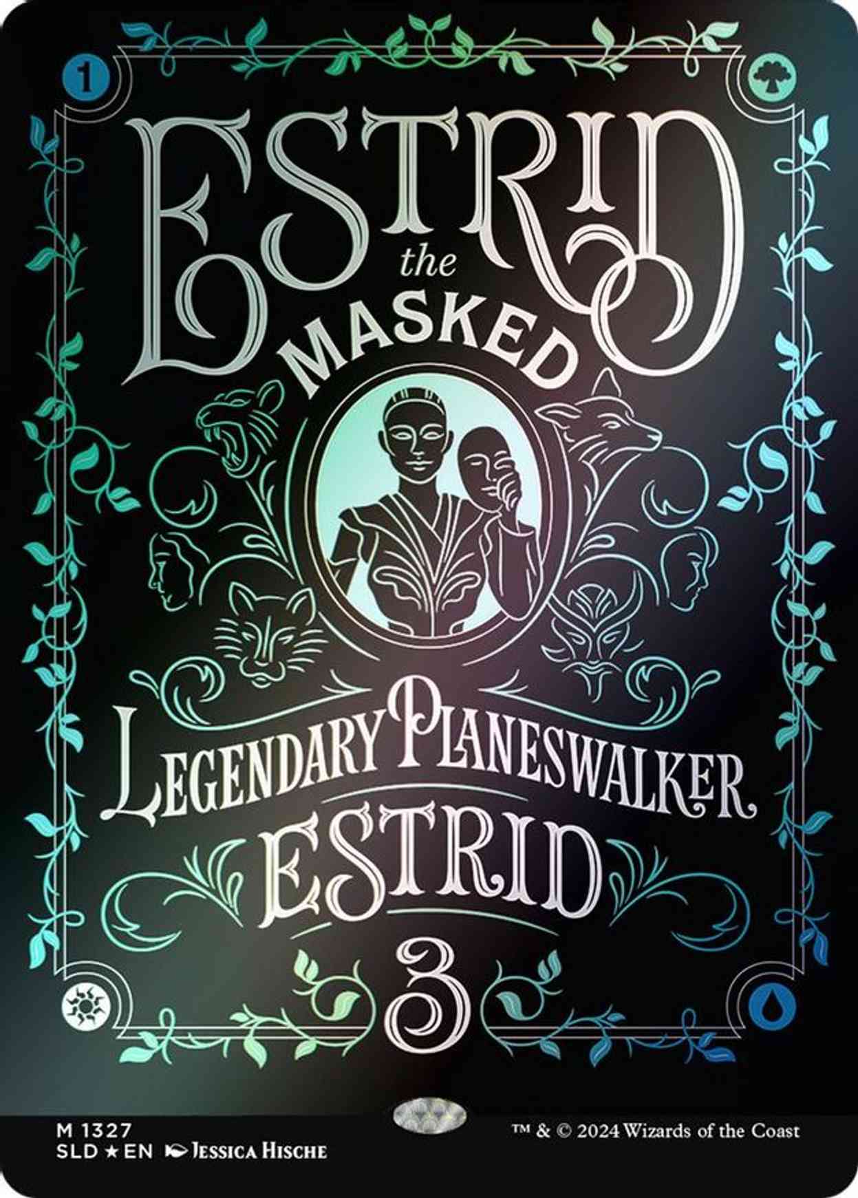 Estrid, the Masked magic card front