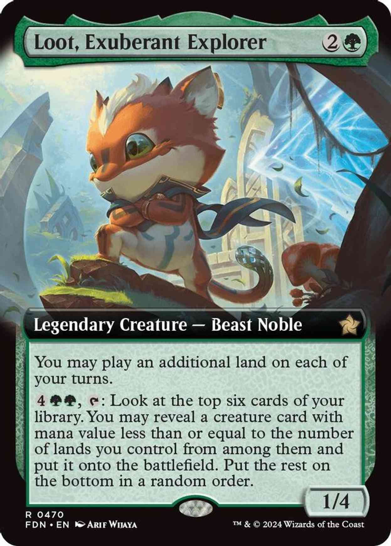 Loot, Exuberant Explorer (Extended Art) magic card front