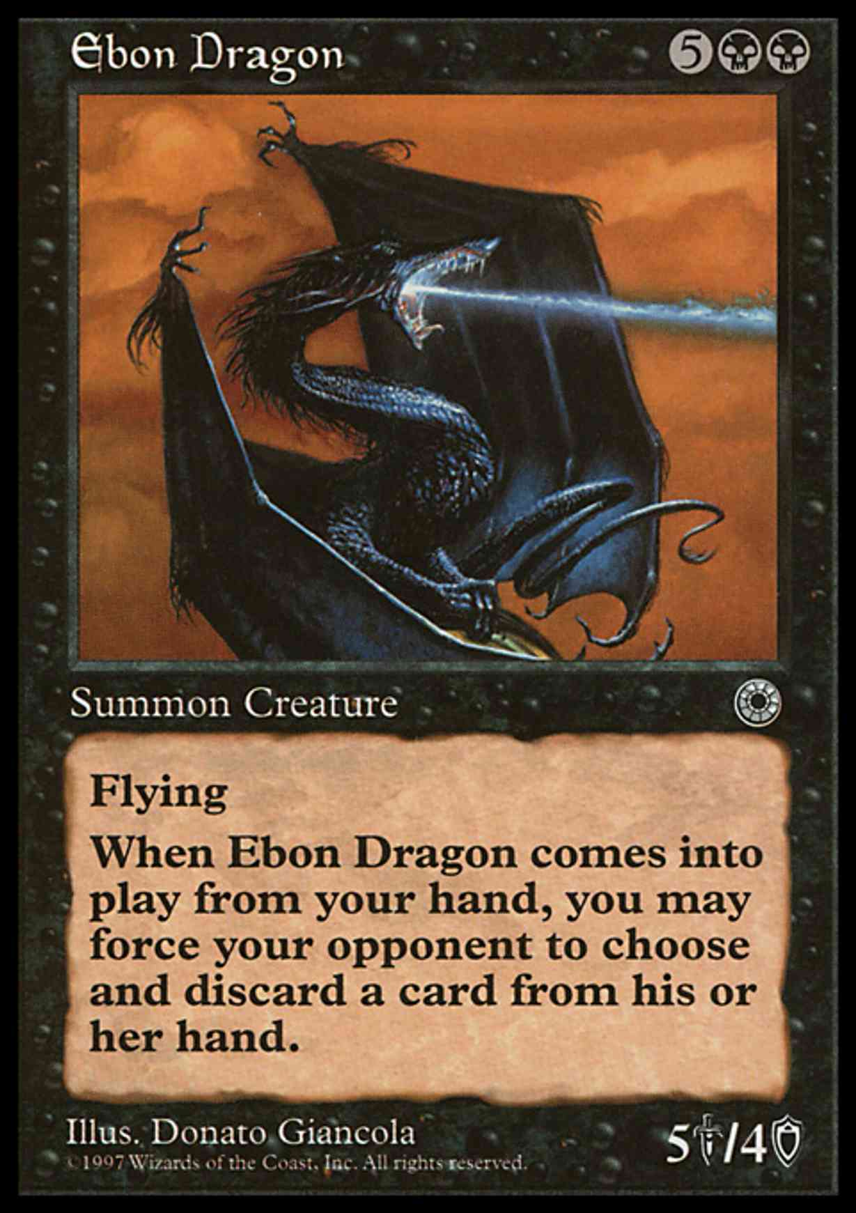 Ebon Dragon magic card front