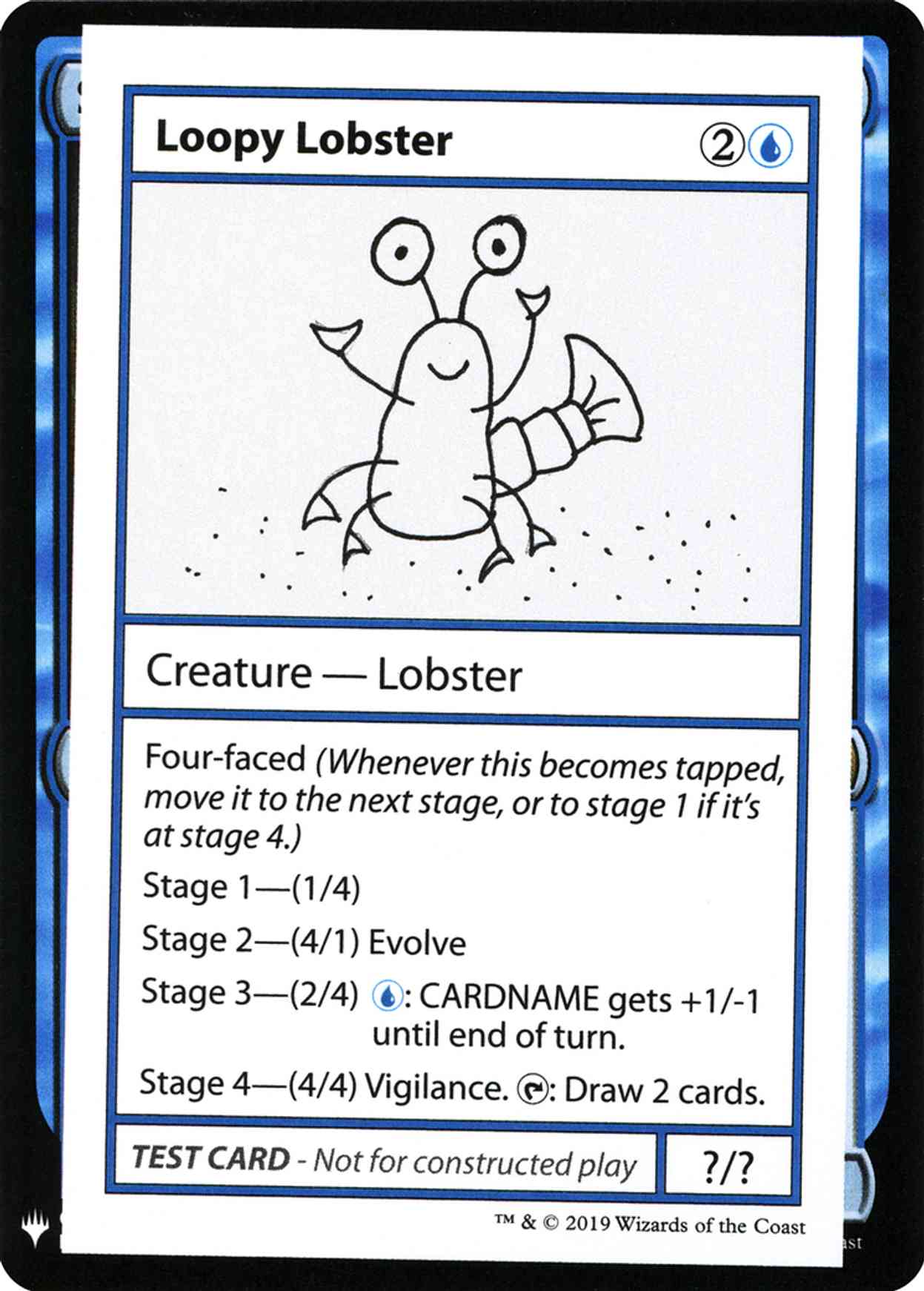 Loopy Lobster magic card front