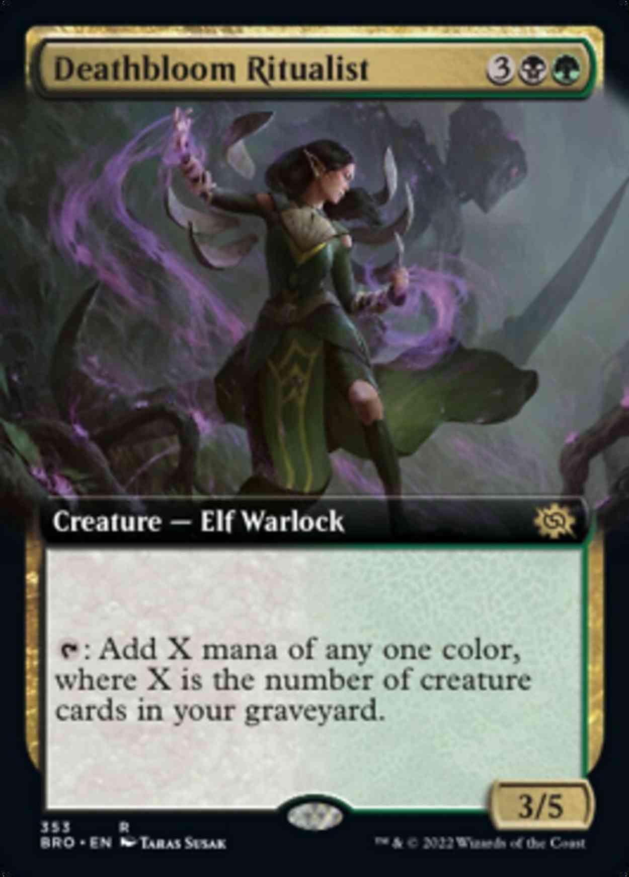 Deathbloom Ritualist (Extended Art) magic card front