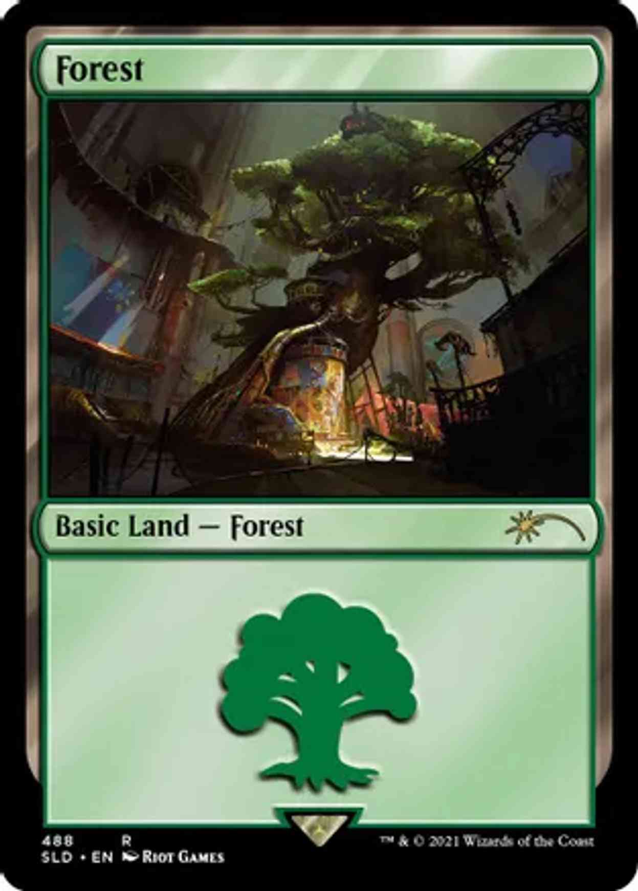Forest (Secret Lair x Arcane: Lands) magic card front