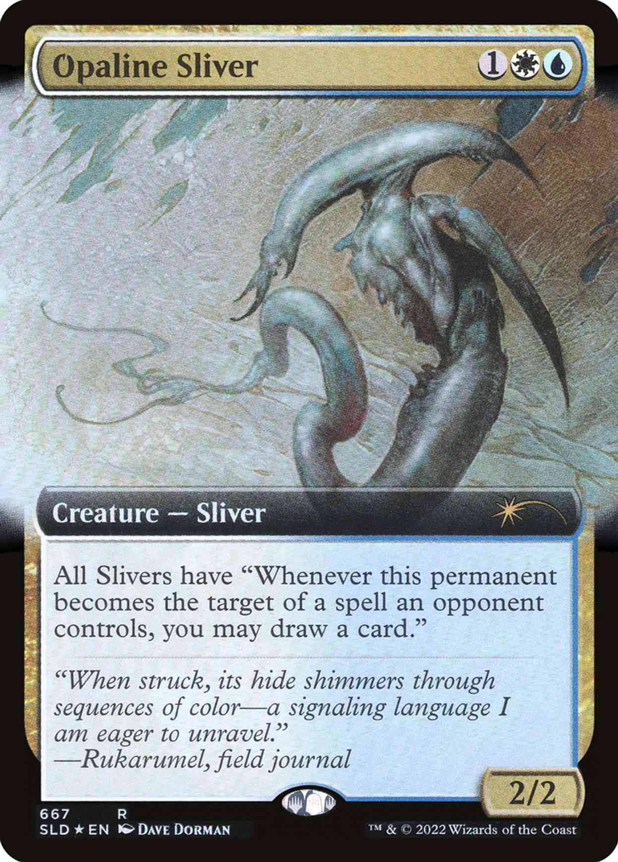 Opaline Sliver (Extended Art) magic card front