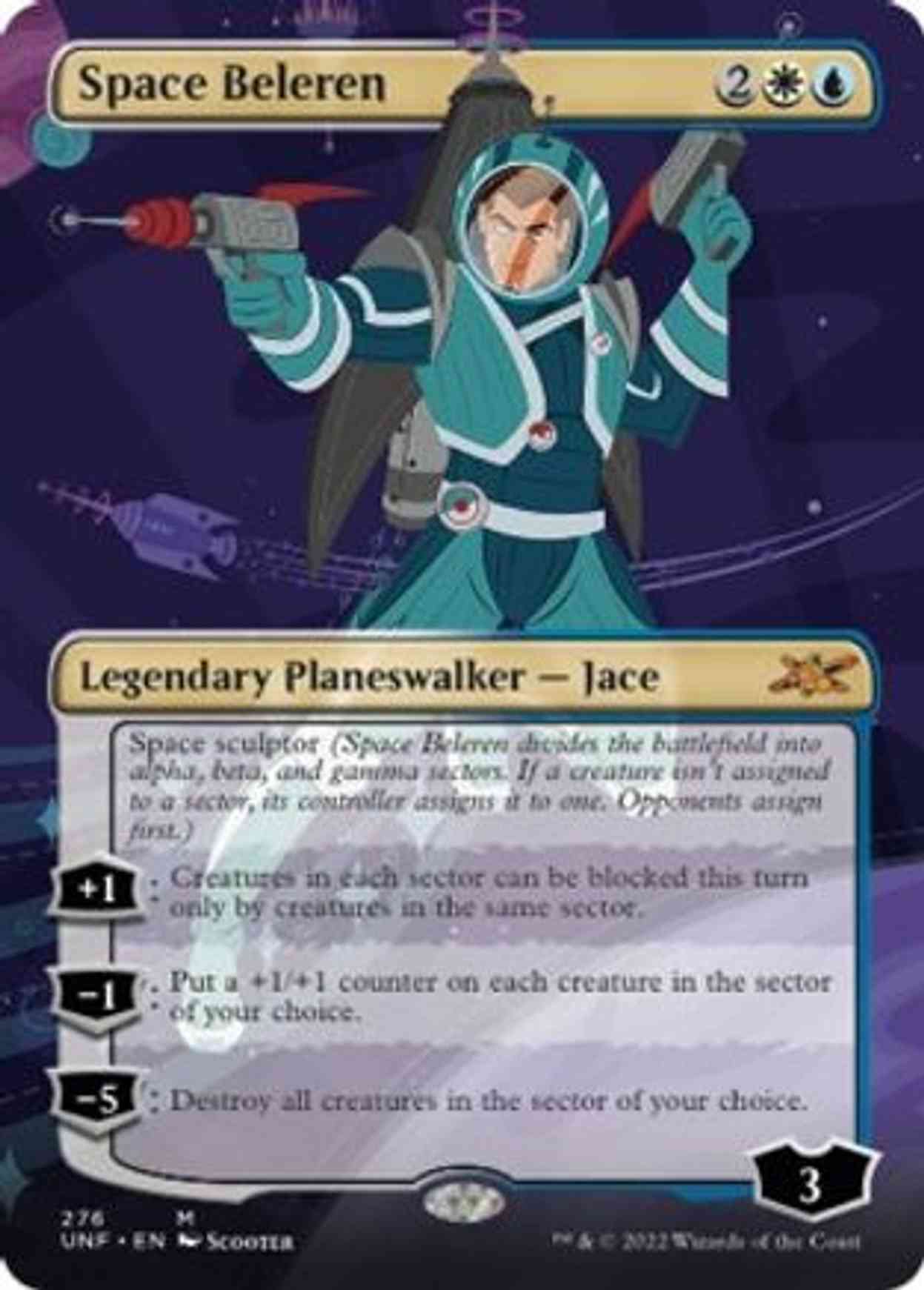 Space Beleren (Borderless) magic card front