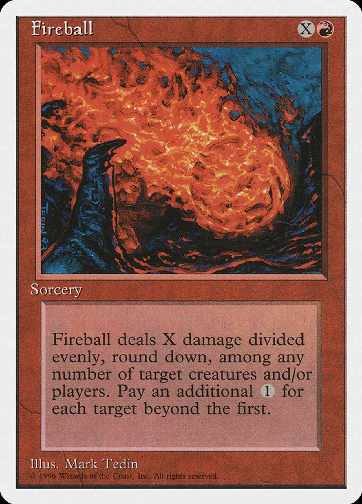 Fireball magic card front