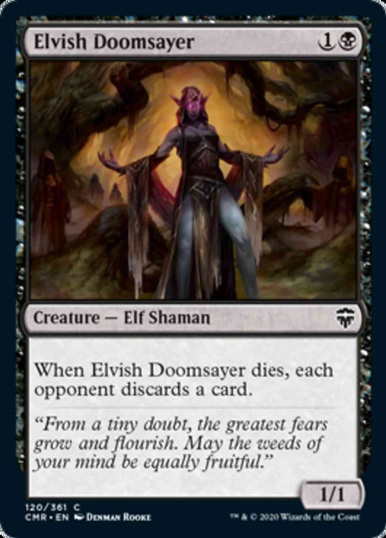 Elvish Doomsayer magic card front